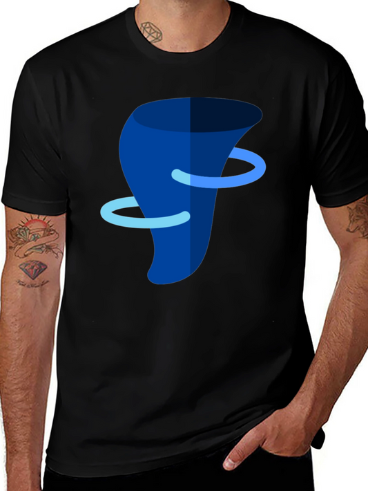 Abstract Tornado Graphic T-Shirt - Modern Art Tee