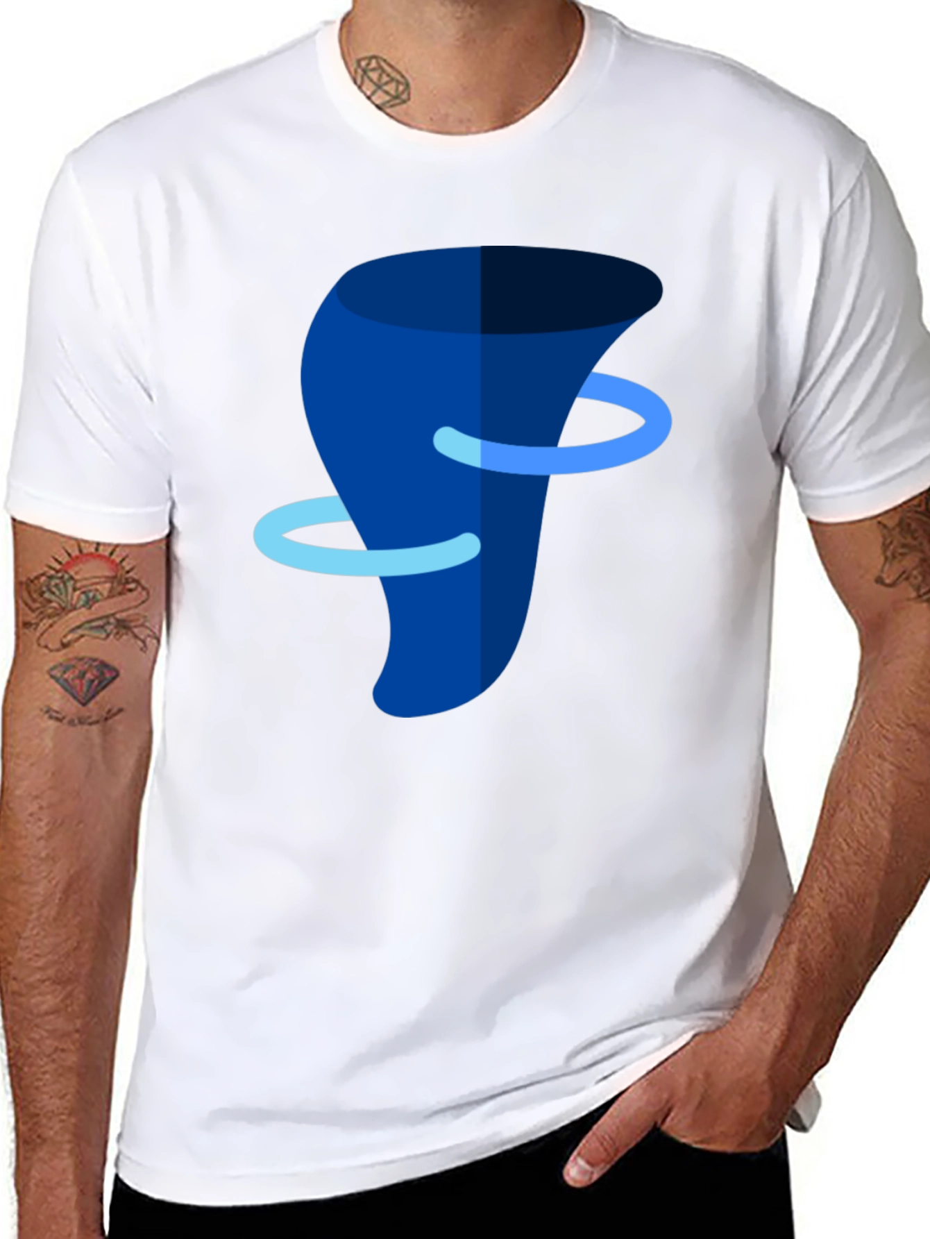 Abstract Tornado Graphic T-Shirt - Modern Art Tee
