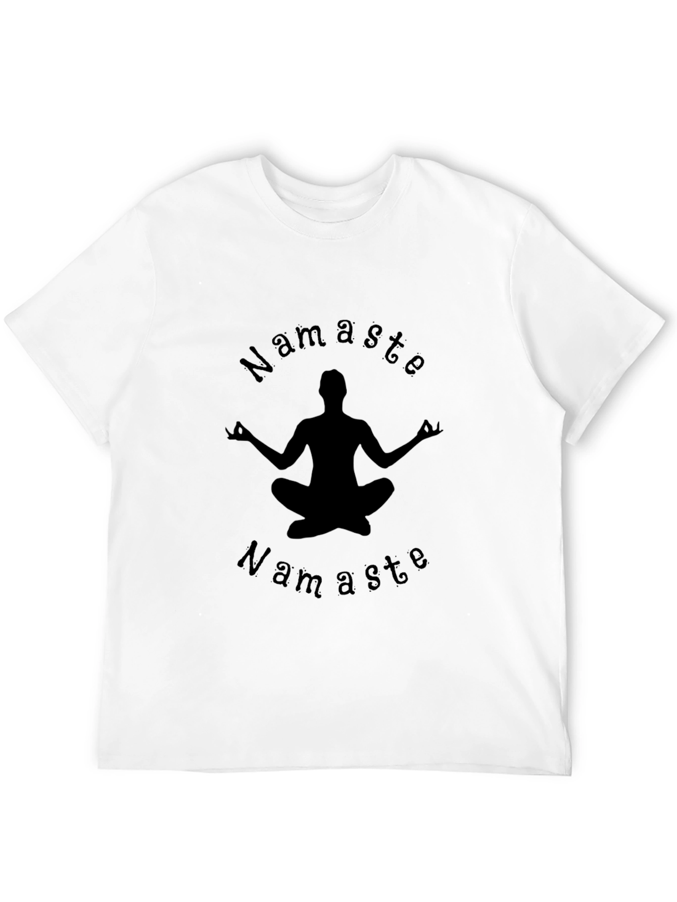Namaste Yoga Meditation T-Shirt - Black Graphic Tee