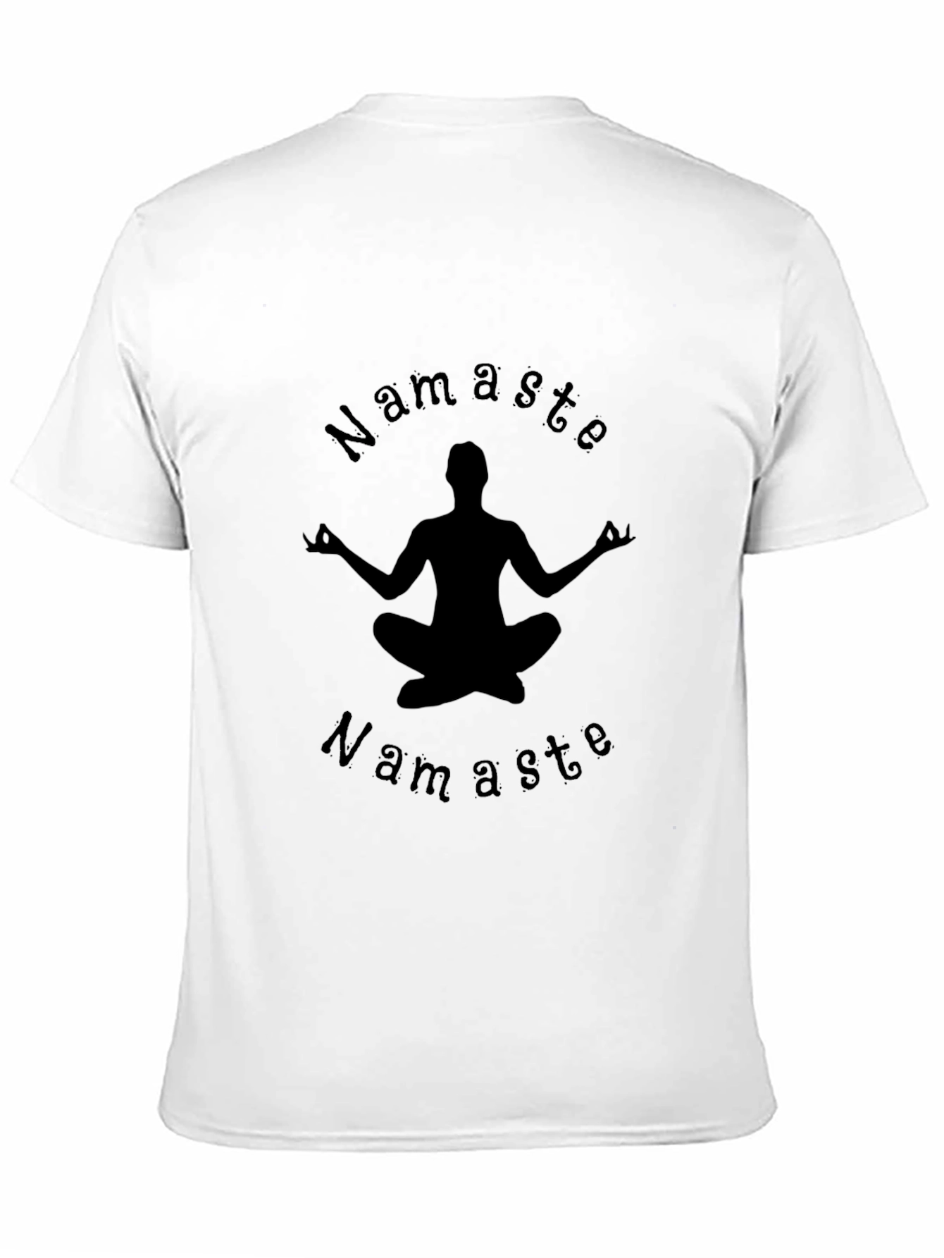 Namaste Yoga Meditation T-Shirt - Black Graphic Tee