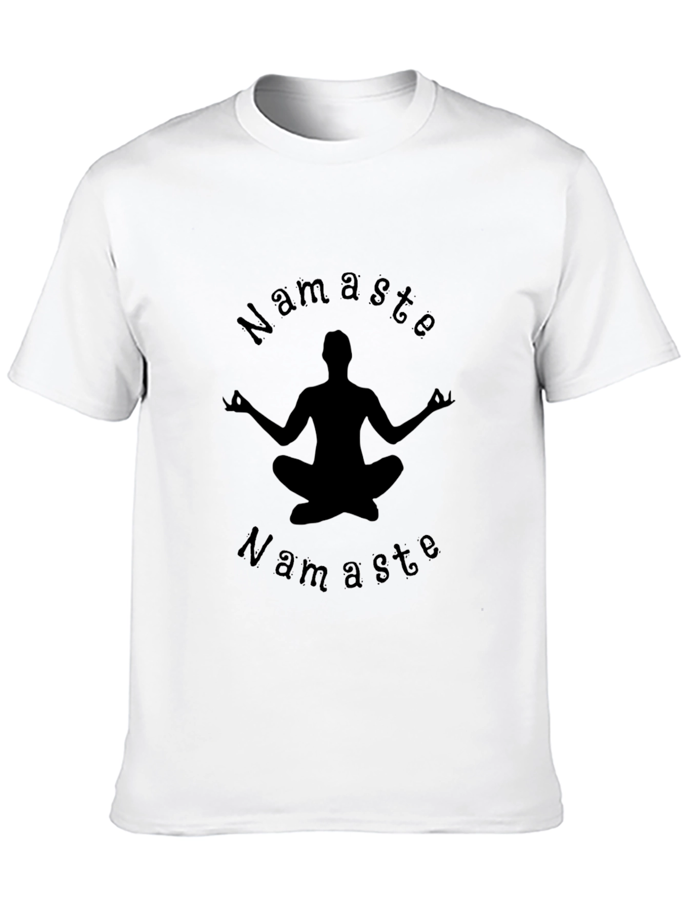 Namaste Yoga Meditation T-Shirt - Black Graphic Tee