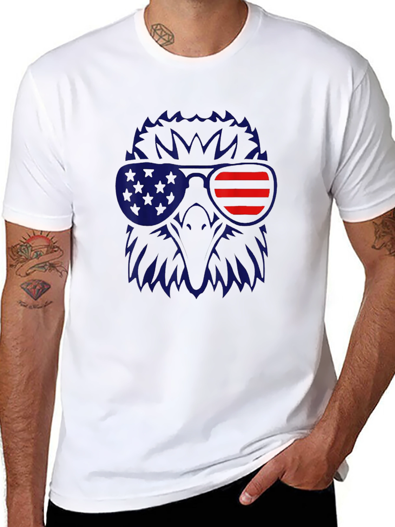 Patriotic Eagle Sunglasses T-Shirt