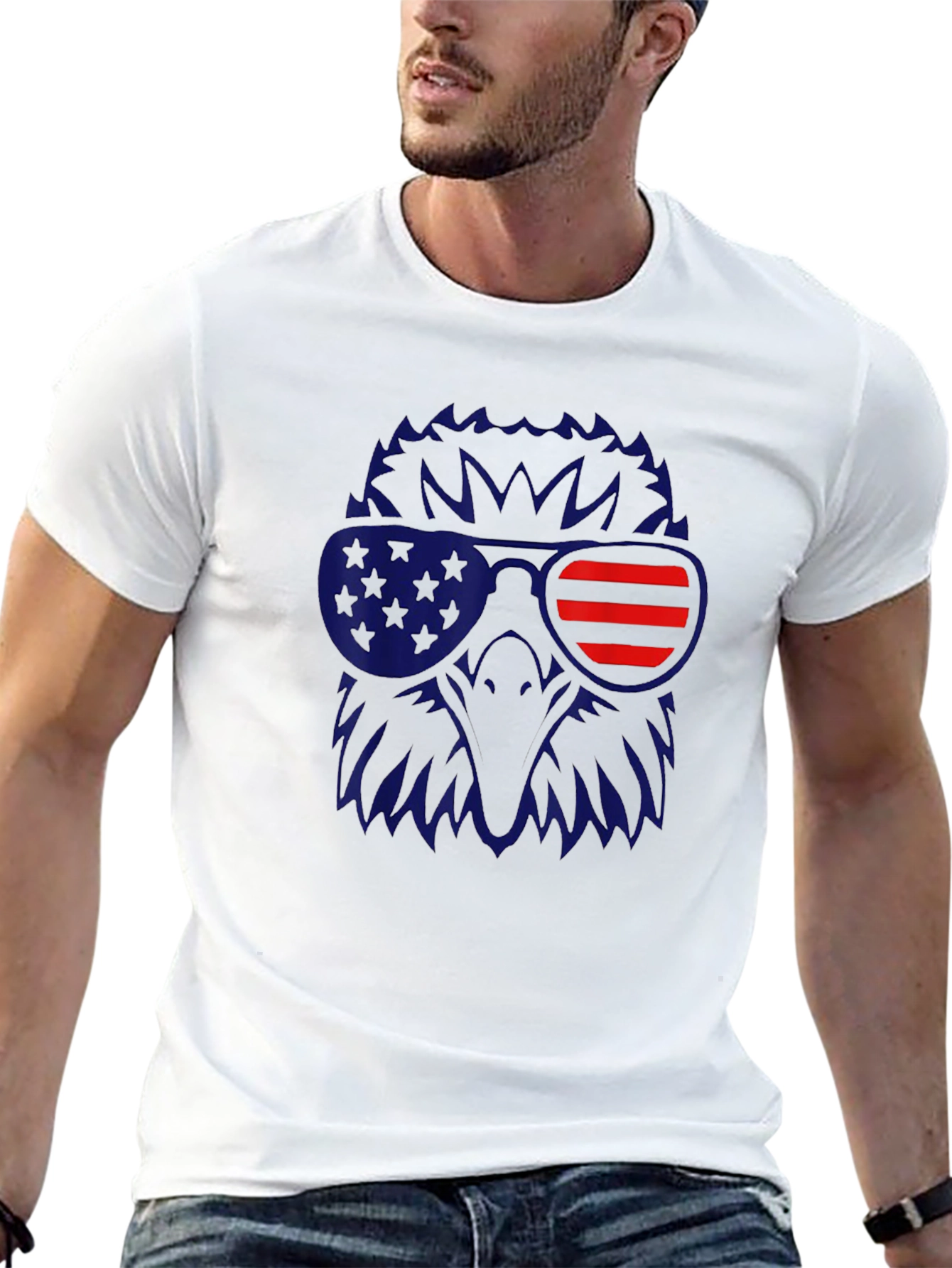 Patriotic Eagle Sunglasses T-Shirt