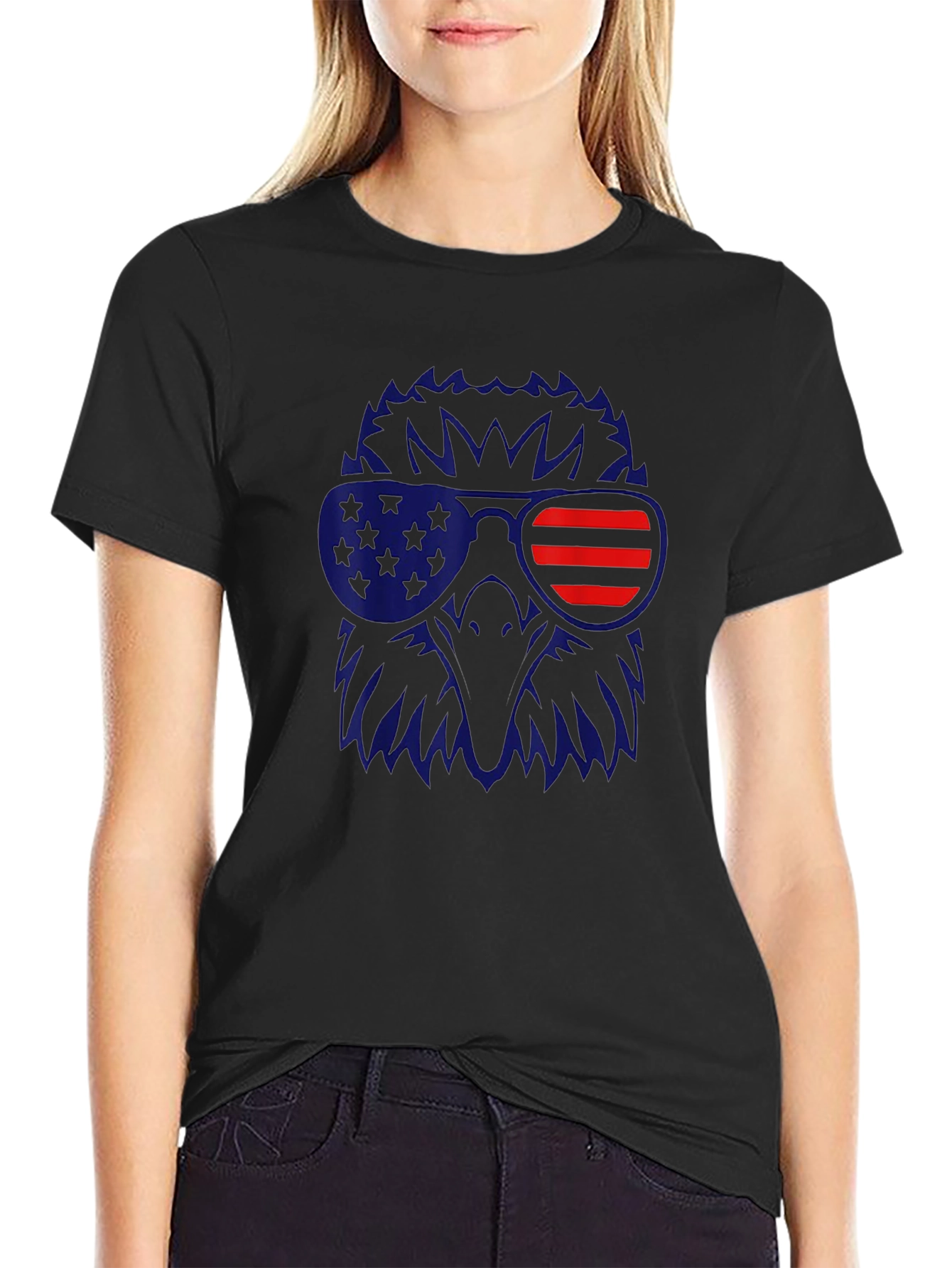 Patriotic Eagle Sunglasses T-Shirt