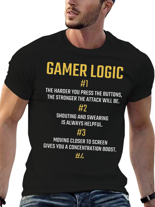 Gamer Logic T-Shirt - Funny Gaming Tee