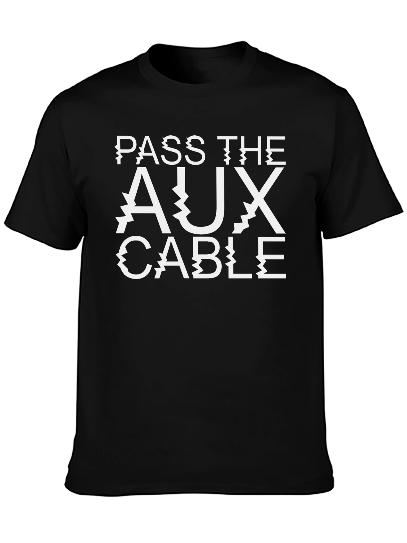 Pass The AUX Cable T-Shirt - Black