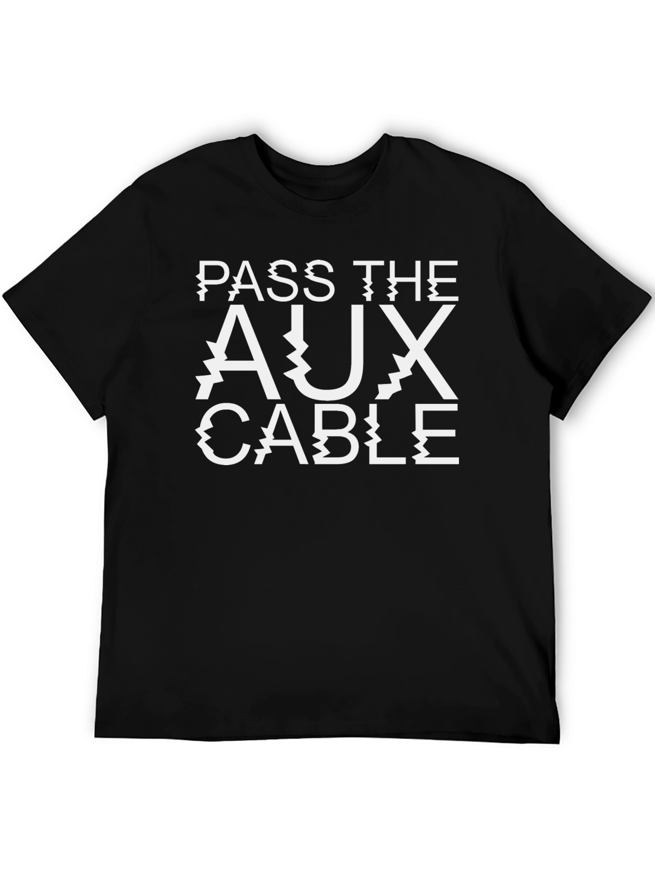 Pass The AUX Cable T-Shirt - Black