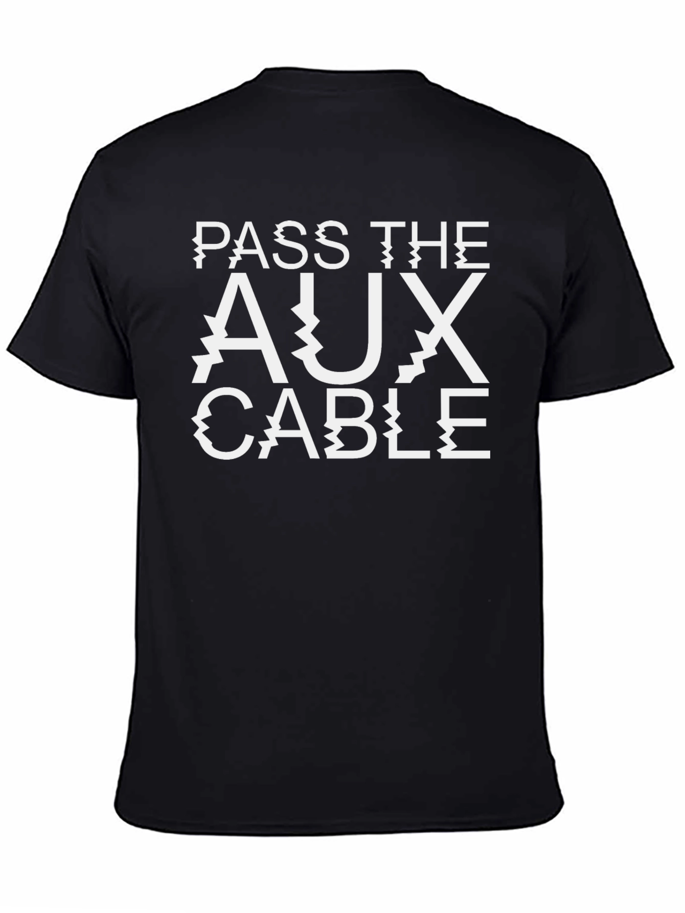 Pass The AUX Cable T-Shirt - Black