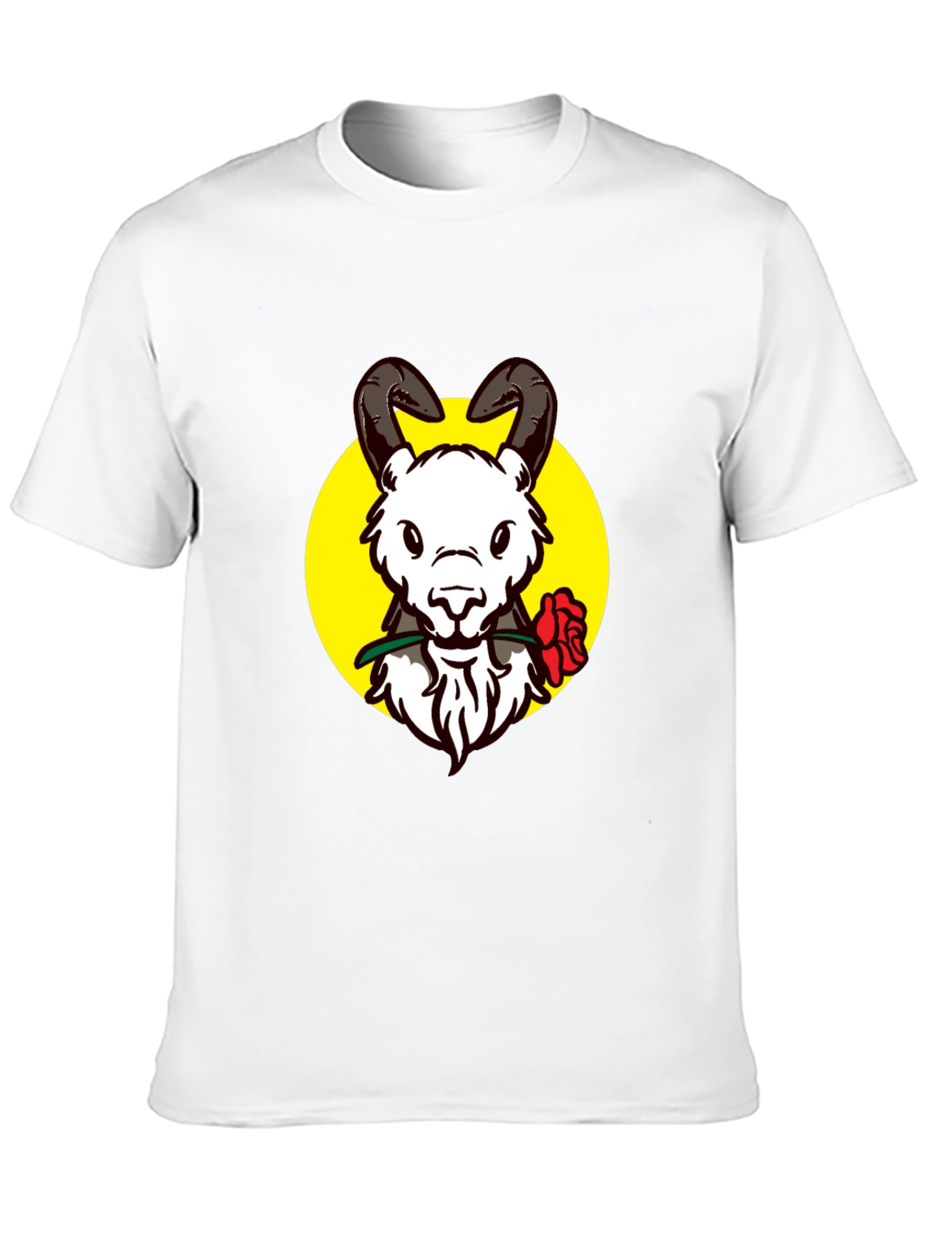 Ram Rose Graphic Tee - Stylish Black T-Shirt