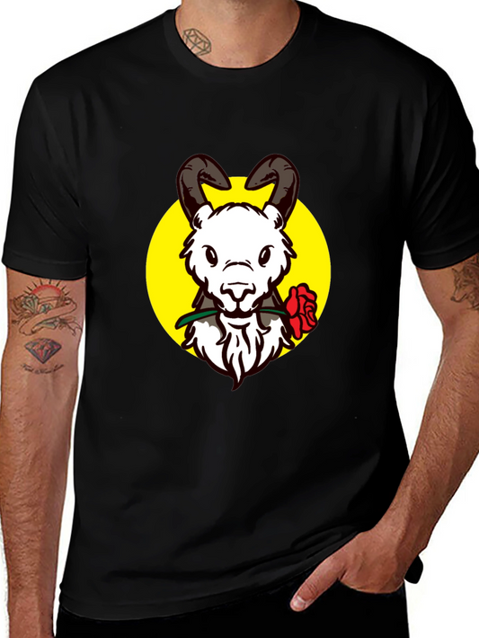 Ram Rose Graphic Tee - Stylish Black T-Shirt