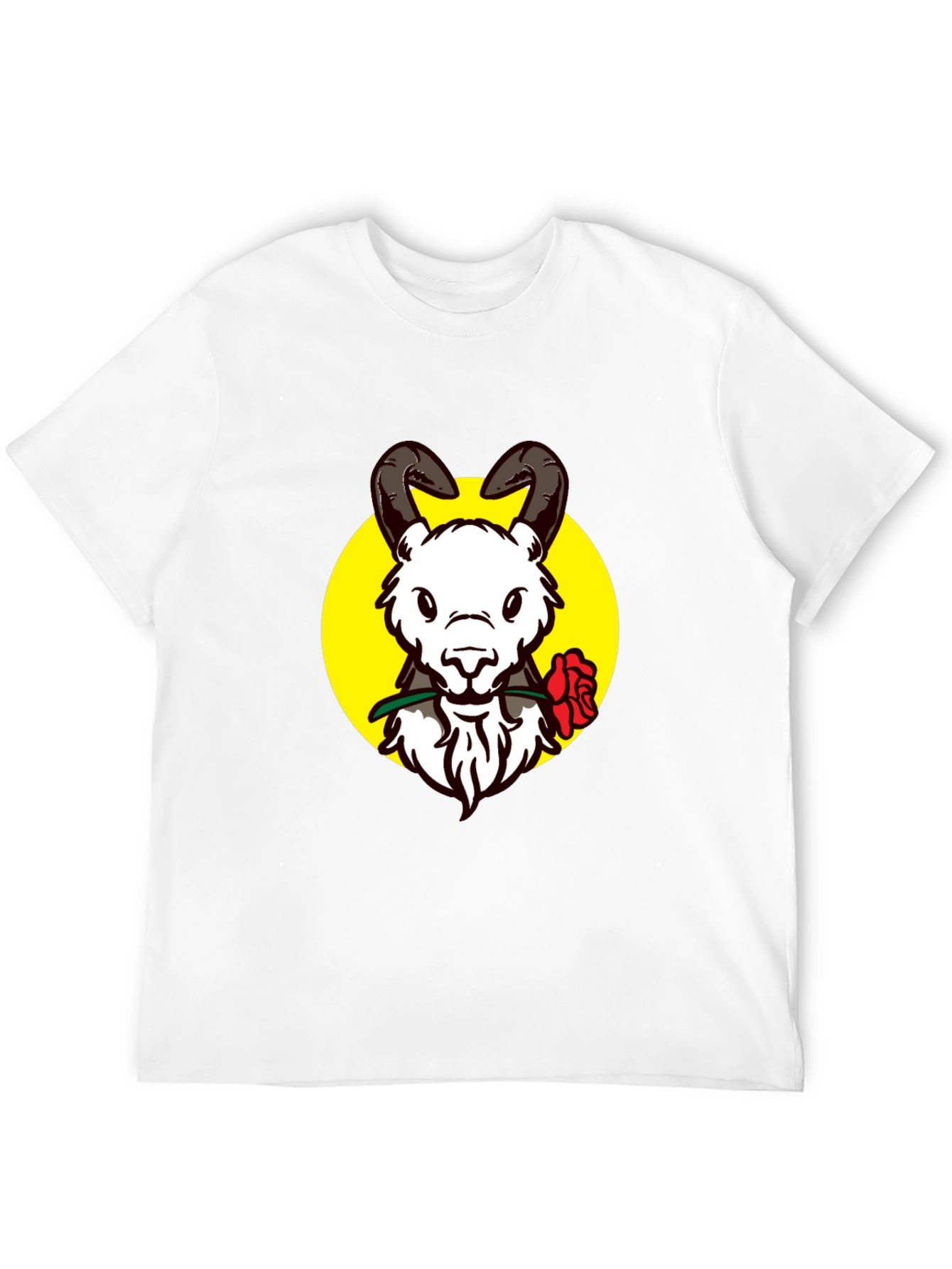 Ram Rose Graphic Tee - Stylish Black T-Shirt