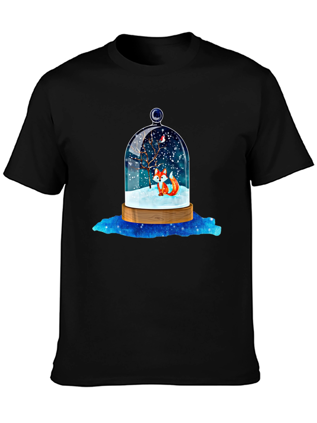 Winter Fox Snow Globe Graphic Tee