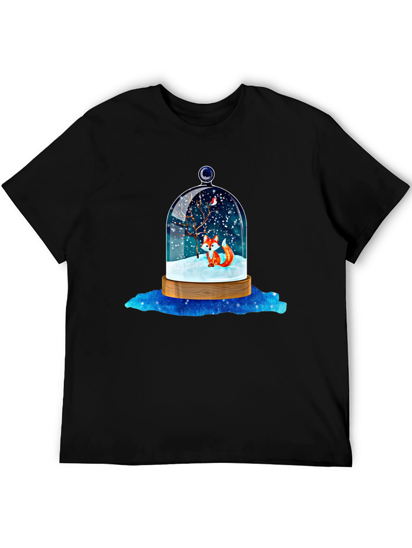 Winter Fox Snow Globe Graphic Tee