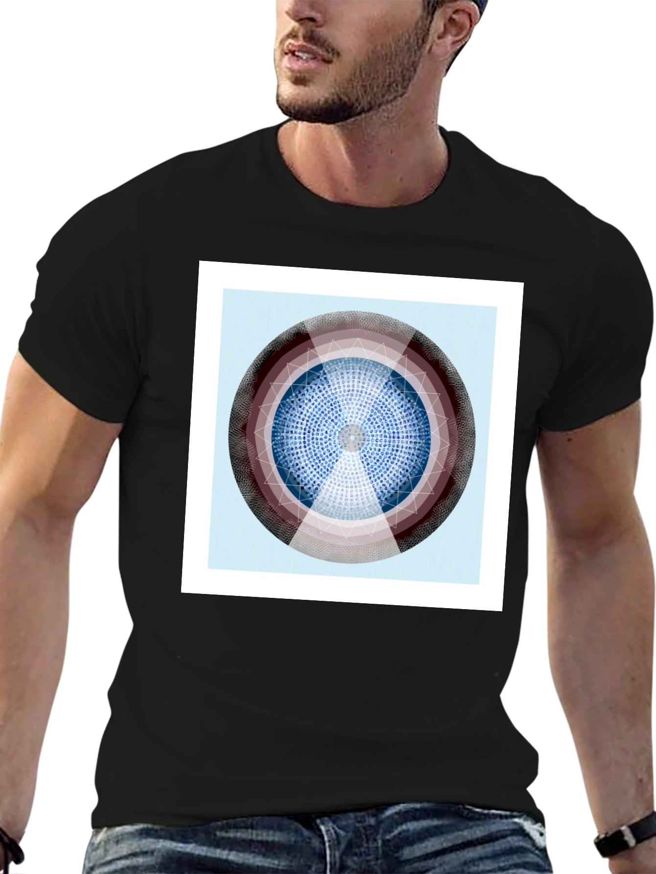 Geometric Design T-Shirt - Modern Art Tee