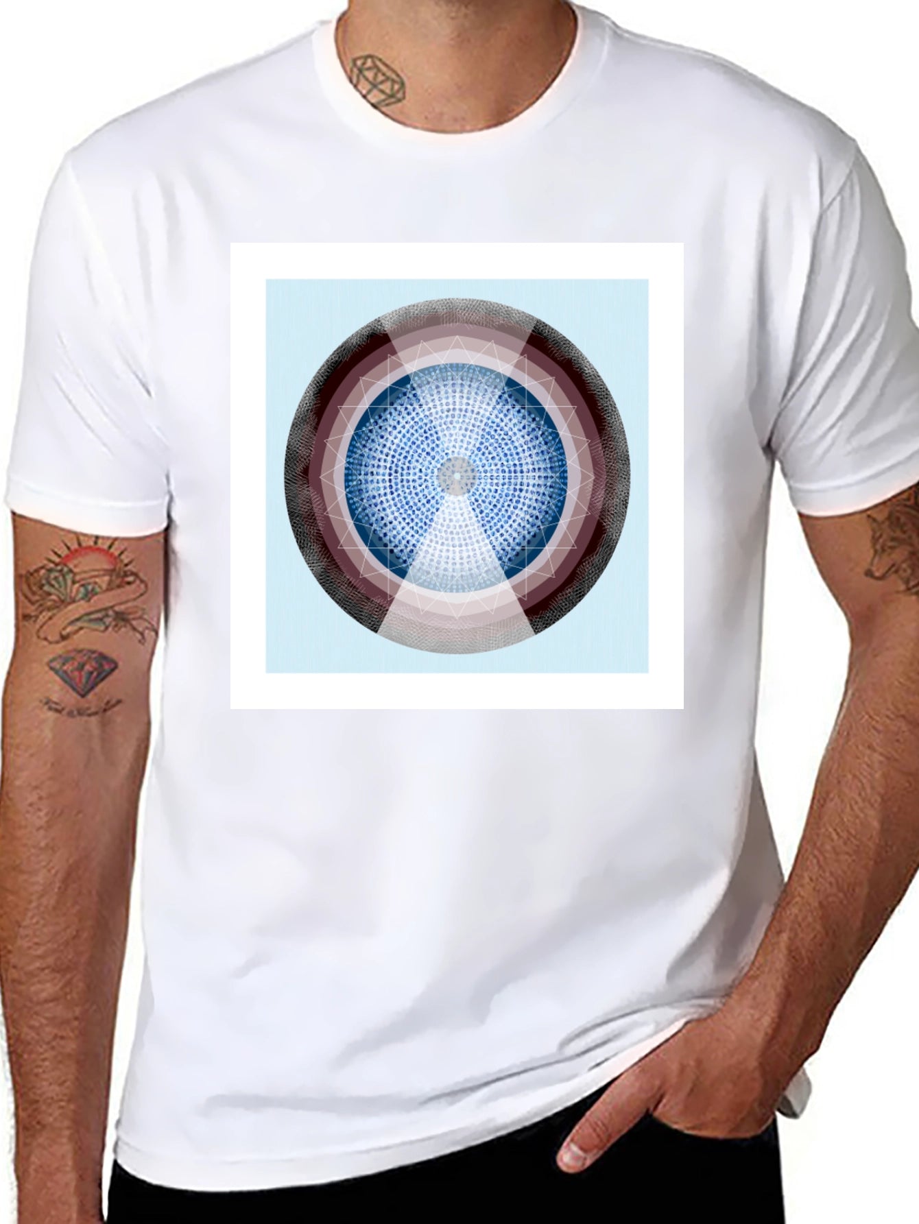 Geometric Design T-Shirt - Modern Art Tee