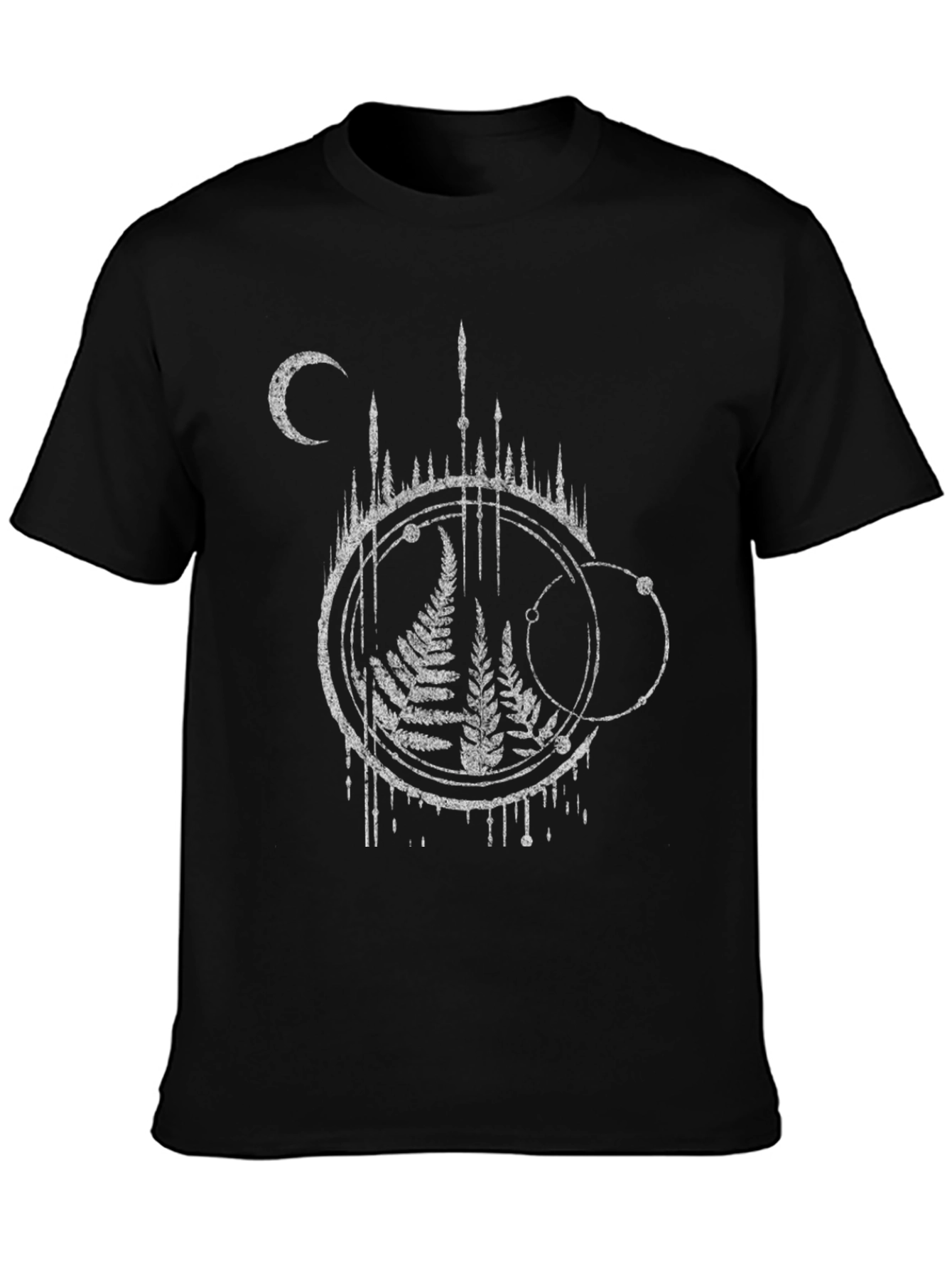Occult Fern Graphic T-Shirt - Black
