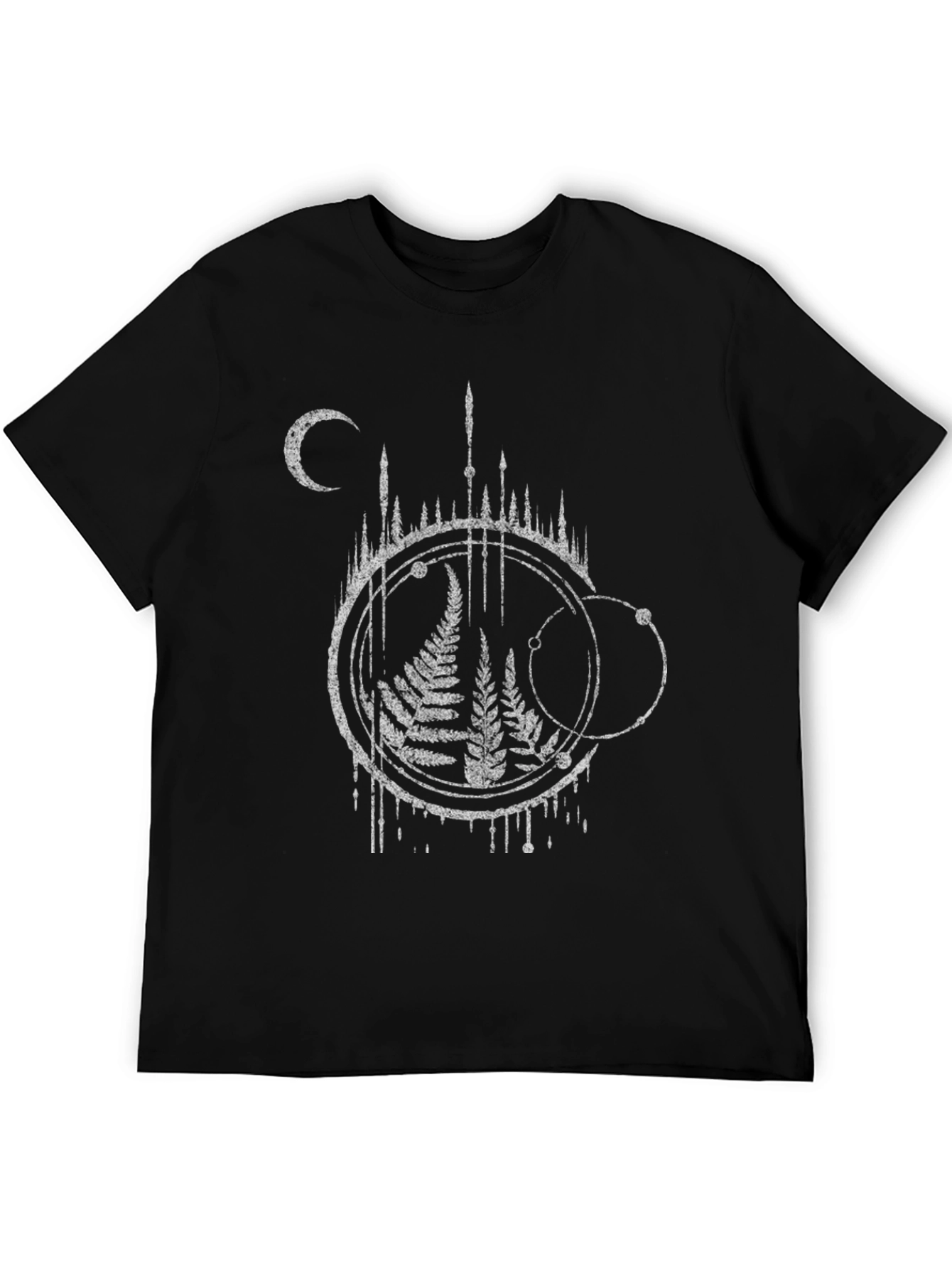 Occult Fern Graphic T-Shirt - Black