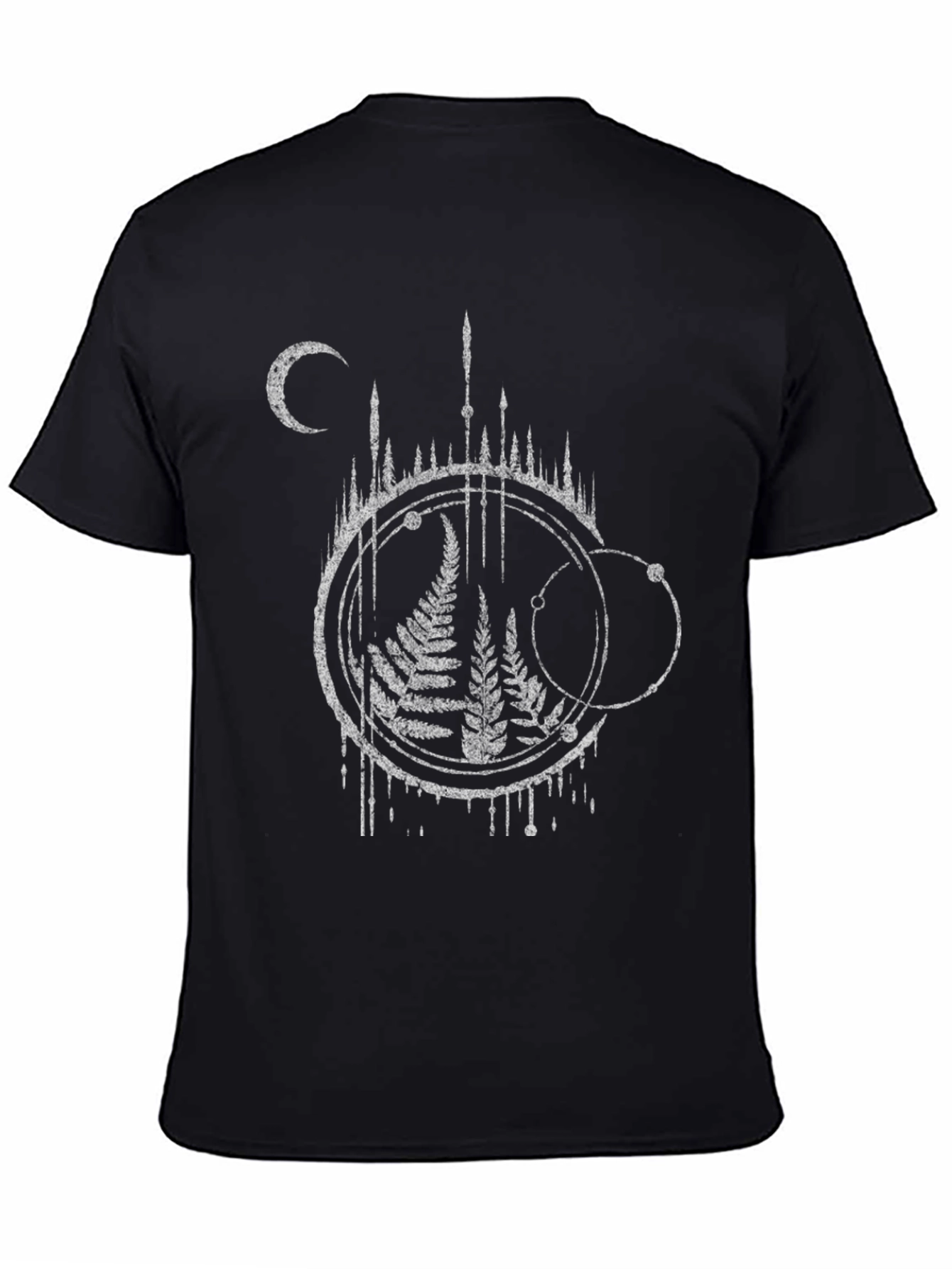 Occult Fern Graphic T-Shirt - Black