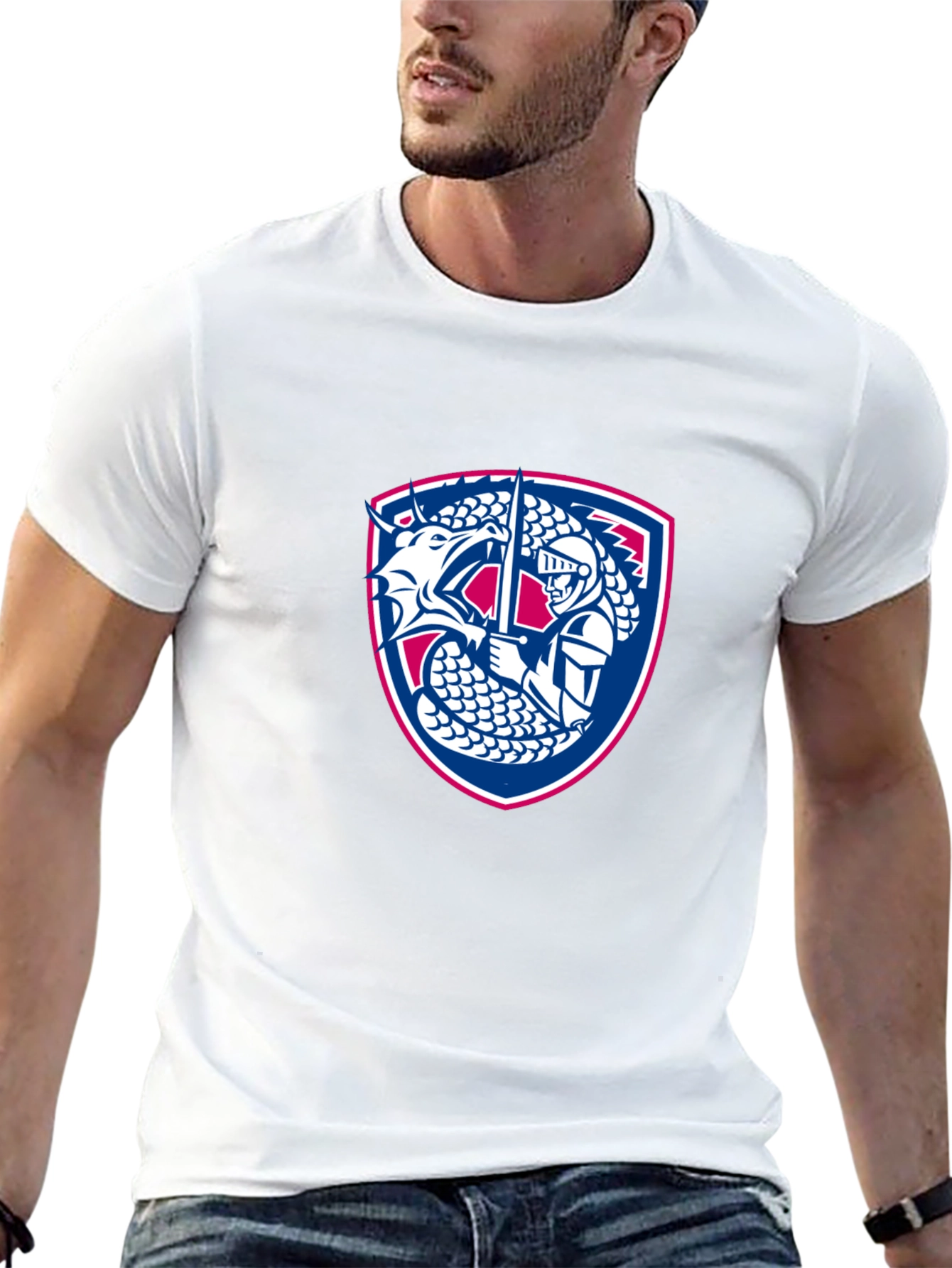 Dragon Knight Emblem Graphic T-Shirt