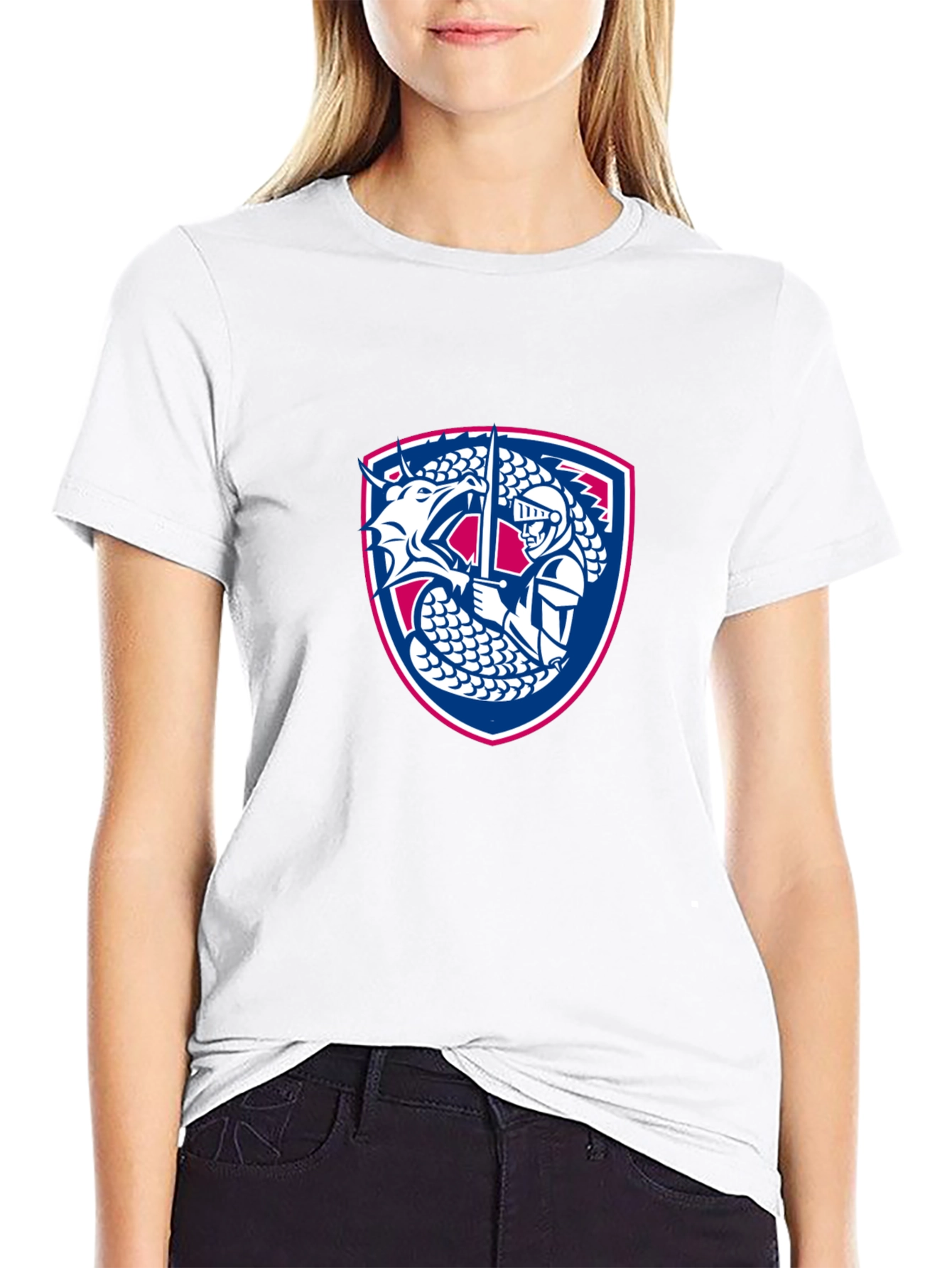 Dragon Knight Emblem Graphic T-Shirt