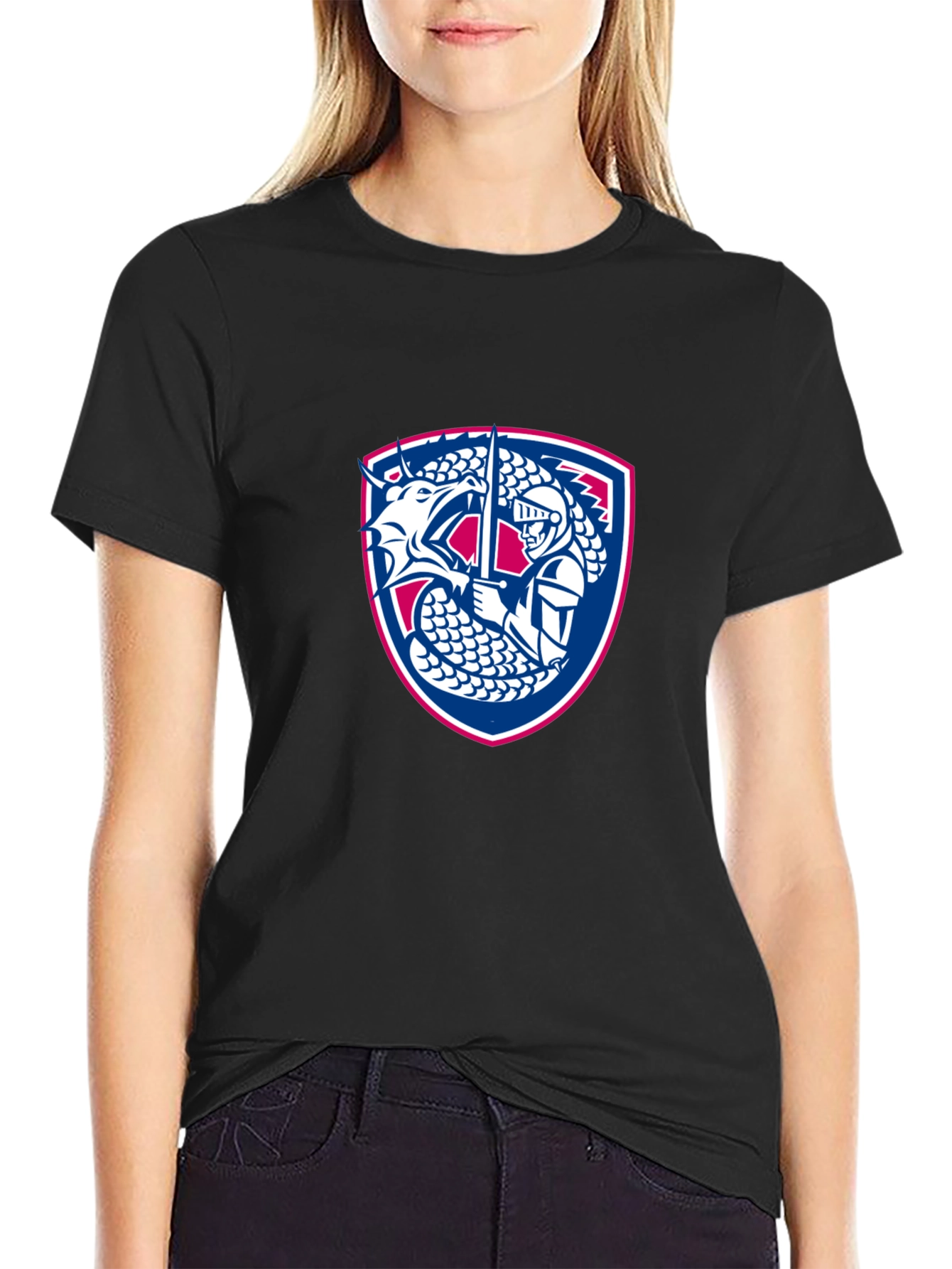 Dragon Knight Emblem Graphic T-Shirt