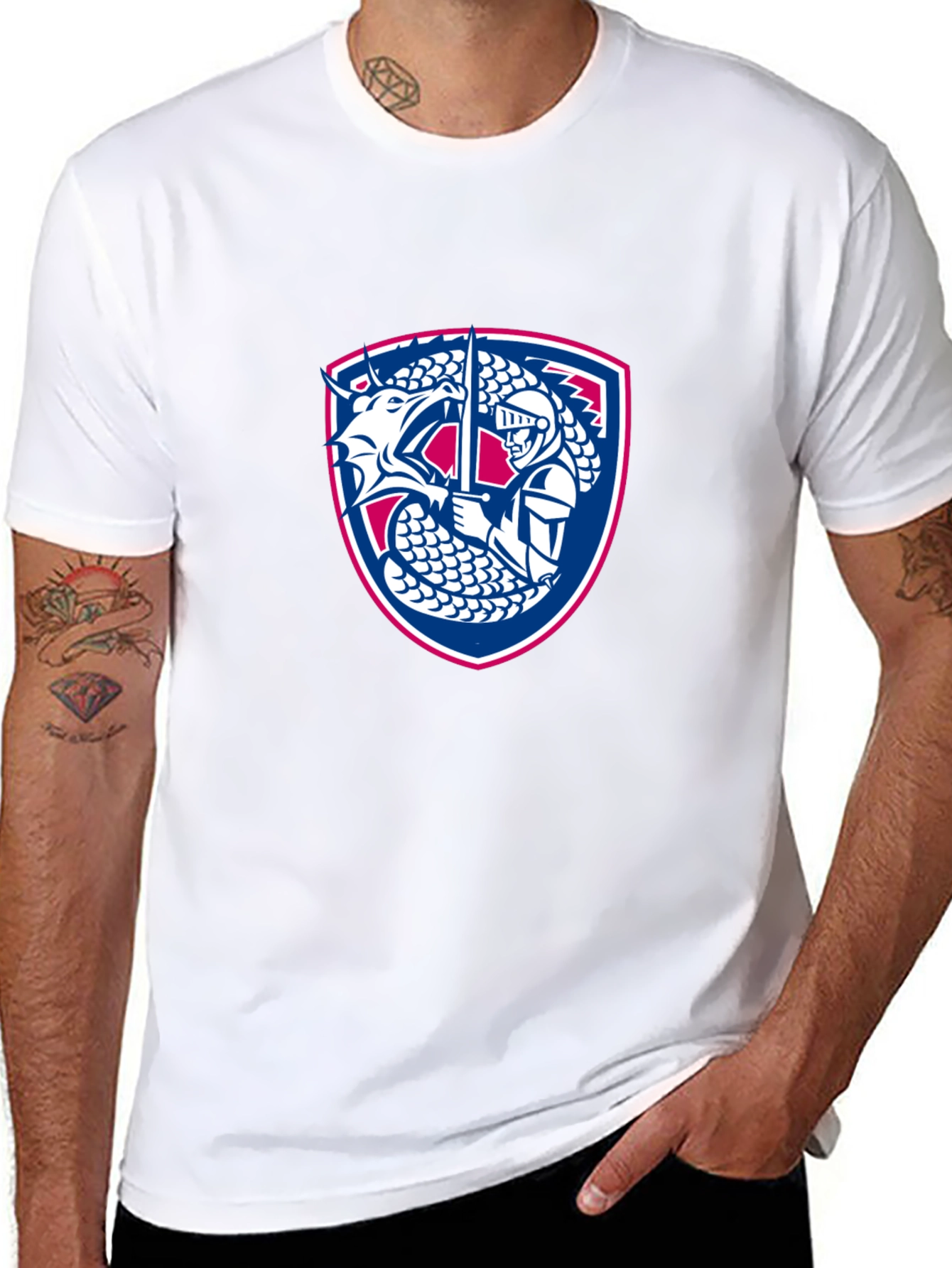 Dragon Knight Emblem Graphic T-Shirt