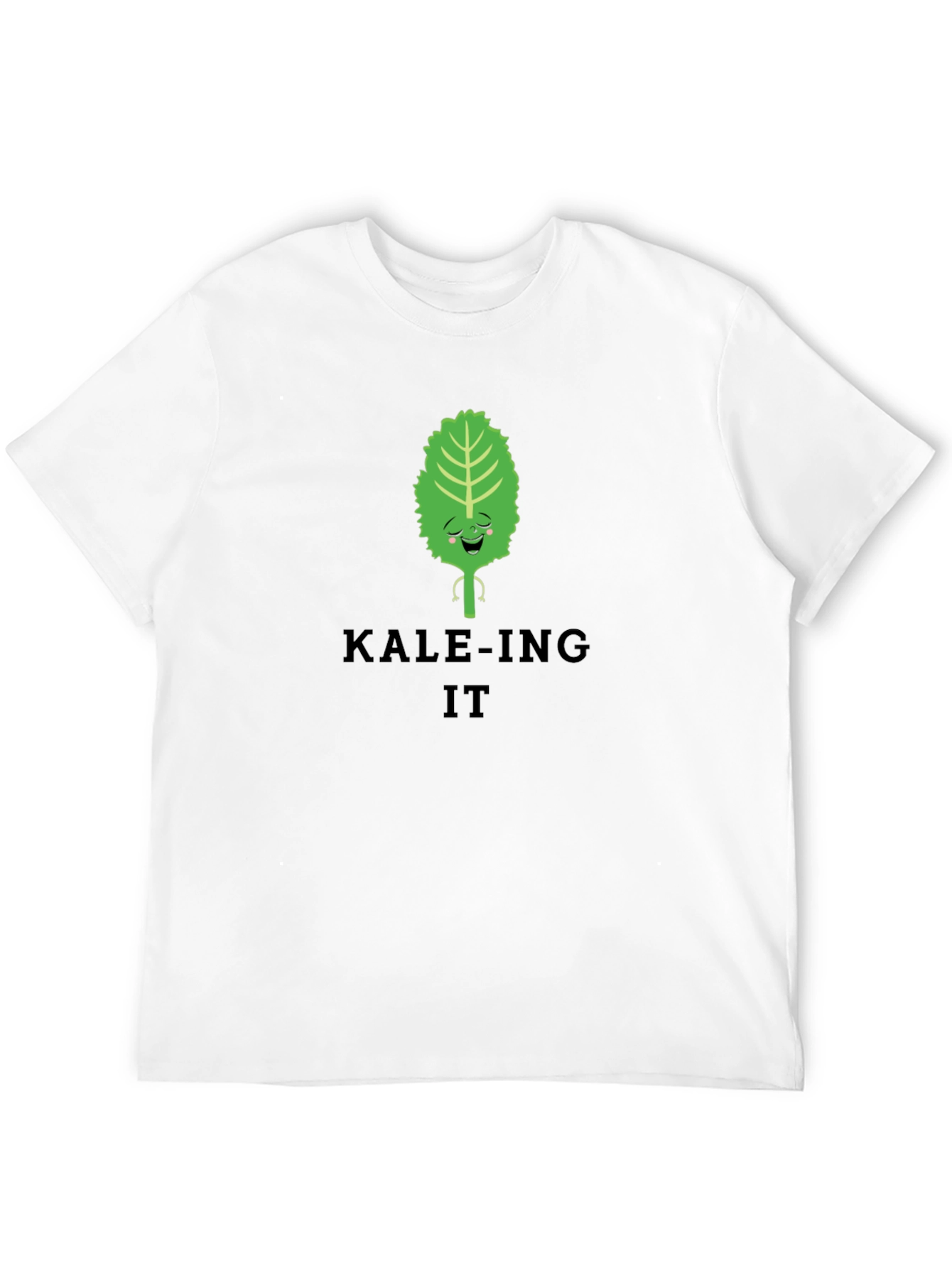 KALE-ING IT Black T-Shirt Funny Vegan Tee