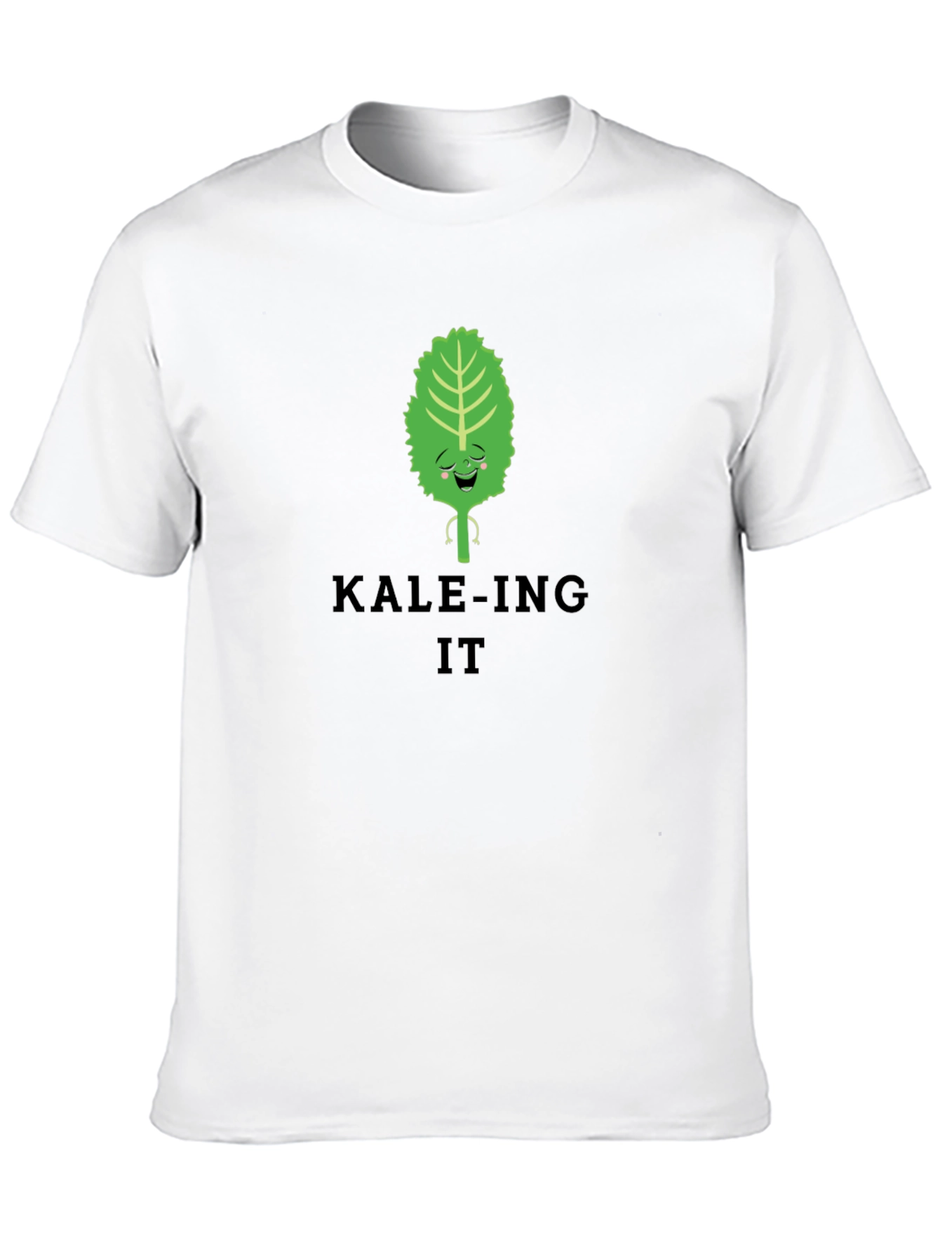 KALE-ING IT Black T-Shirt Funny Vegan Tee