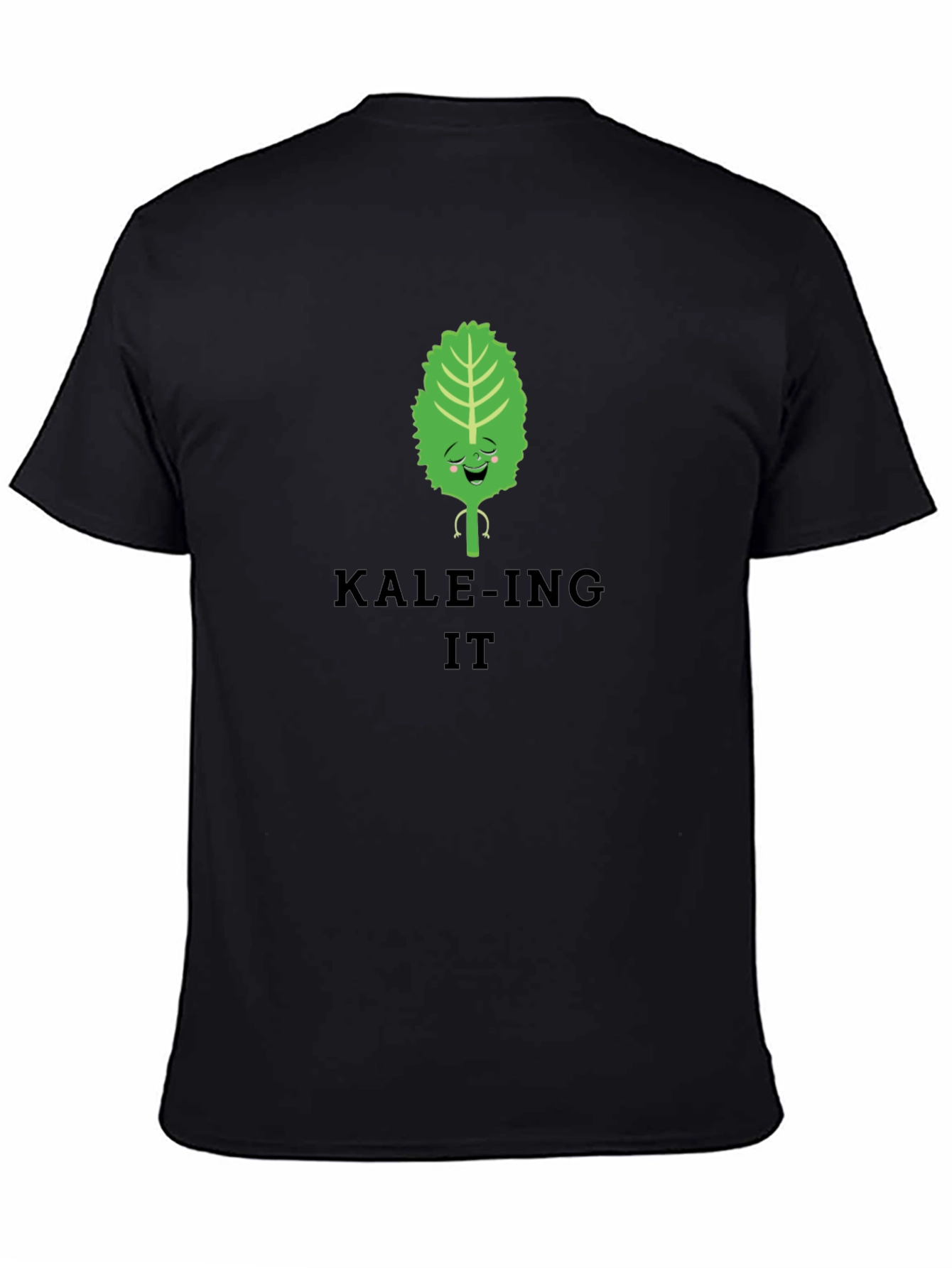 KALE-ING IT Black T-Shirt Funny Vegan Tee