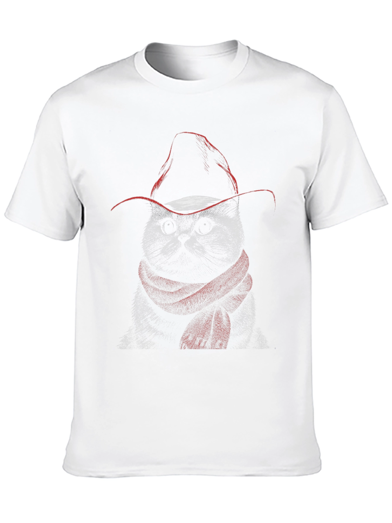 Cat Cowboy T-Shirt - Black