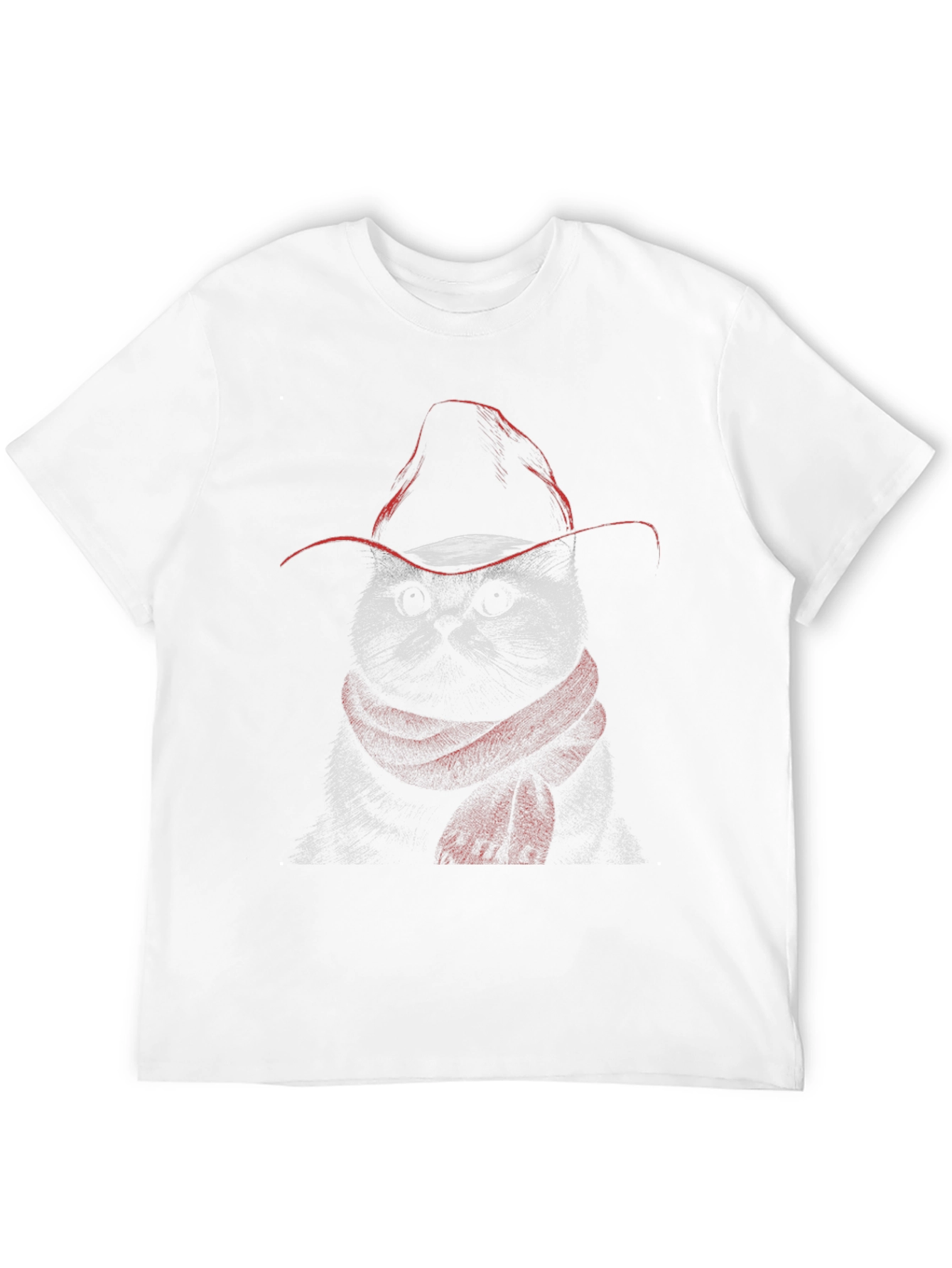 Cat Cowboy T-Shirt - Black