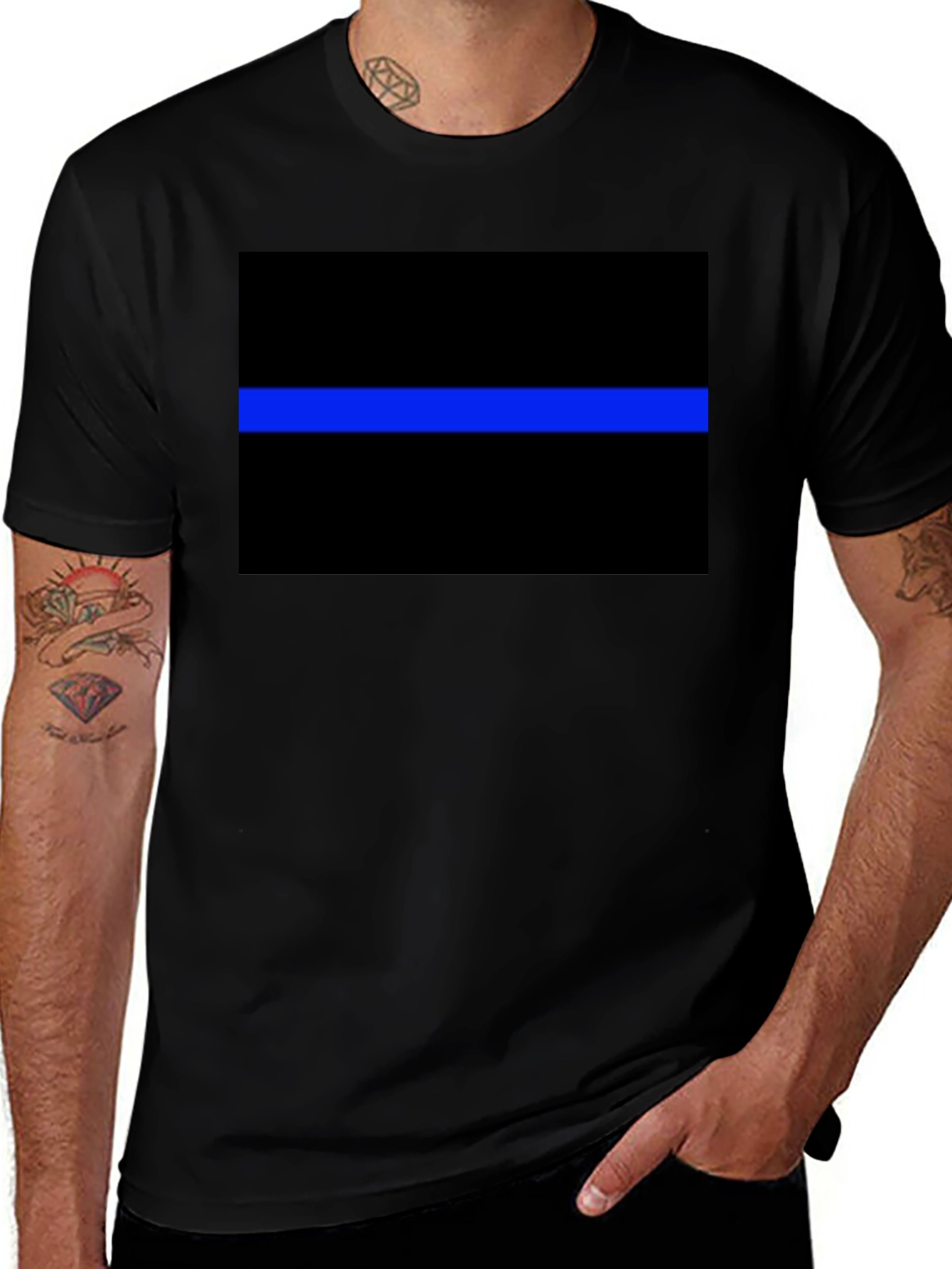 Thin Blue Line Graphic T-Shirt