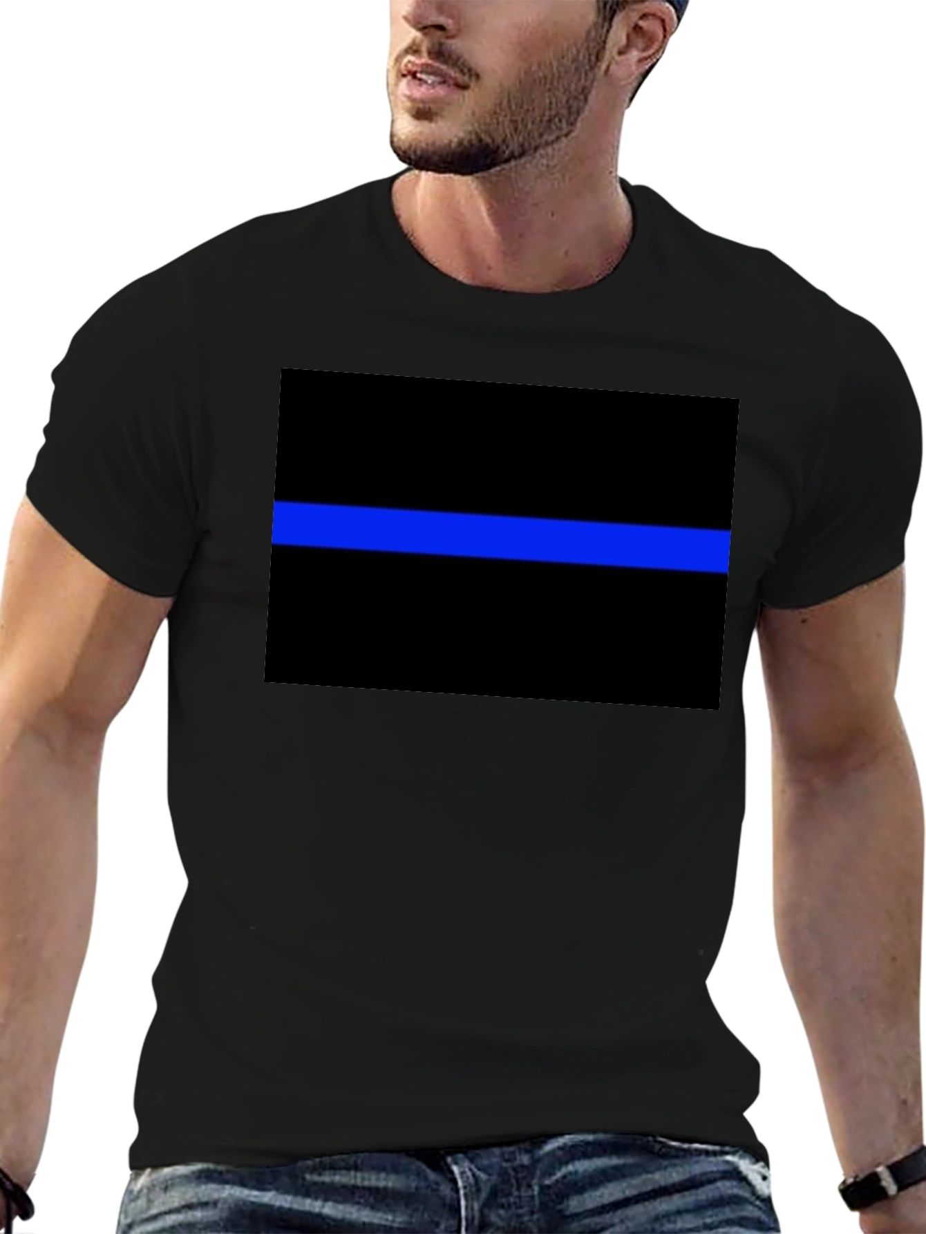 Thin Blue Line Graphic T-Shirt