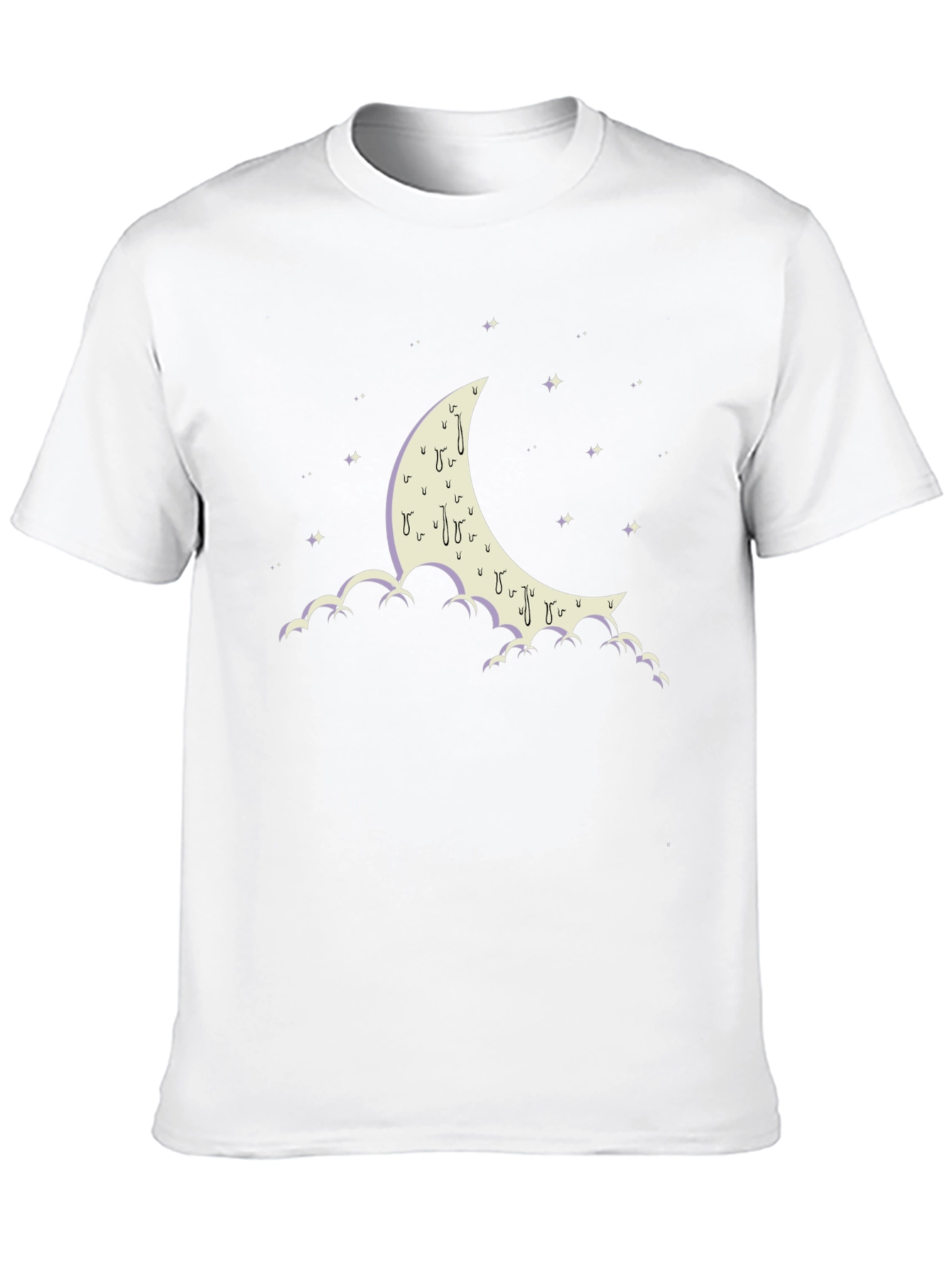 Moon & Clouds Graphic Tee - Black