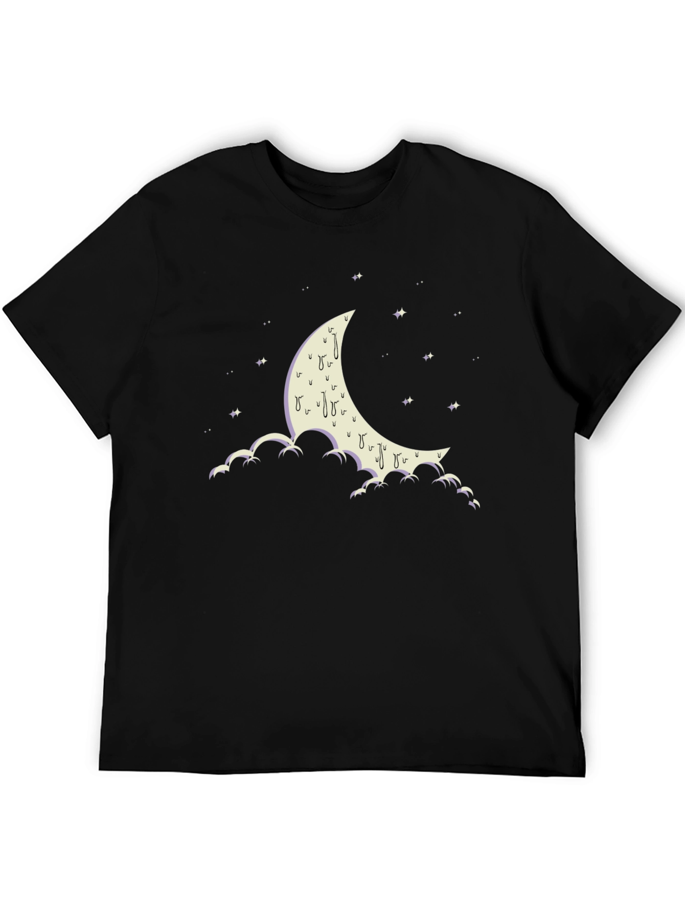 Moon & Clouds Graphic Tee - Black
