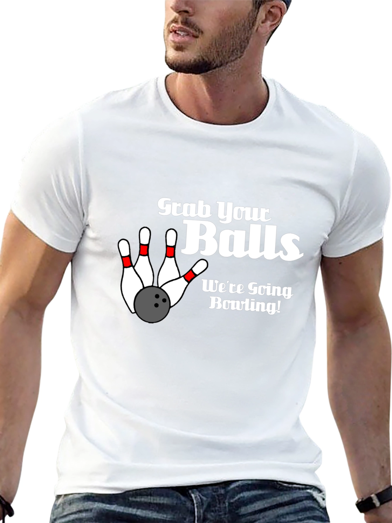 Grab Your Balls Bowling Graphic T-Shirt