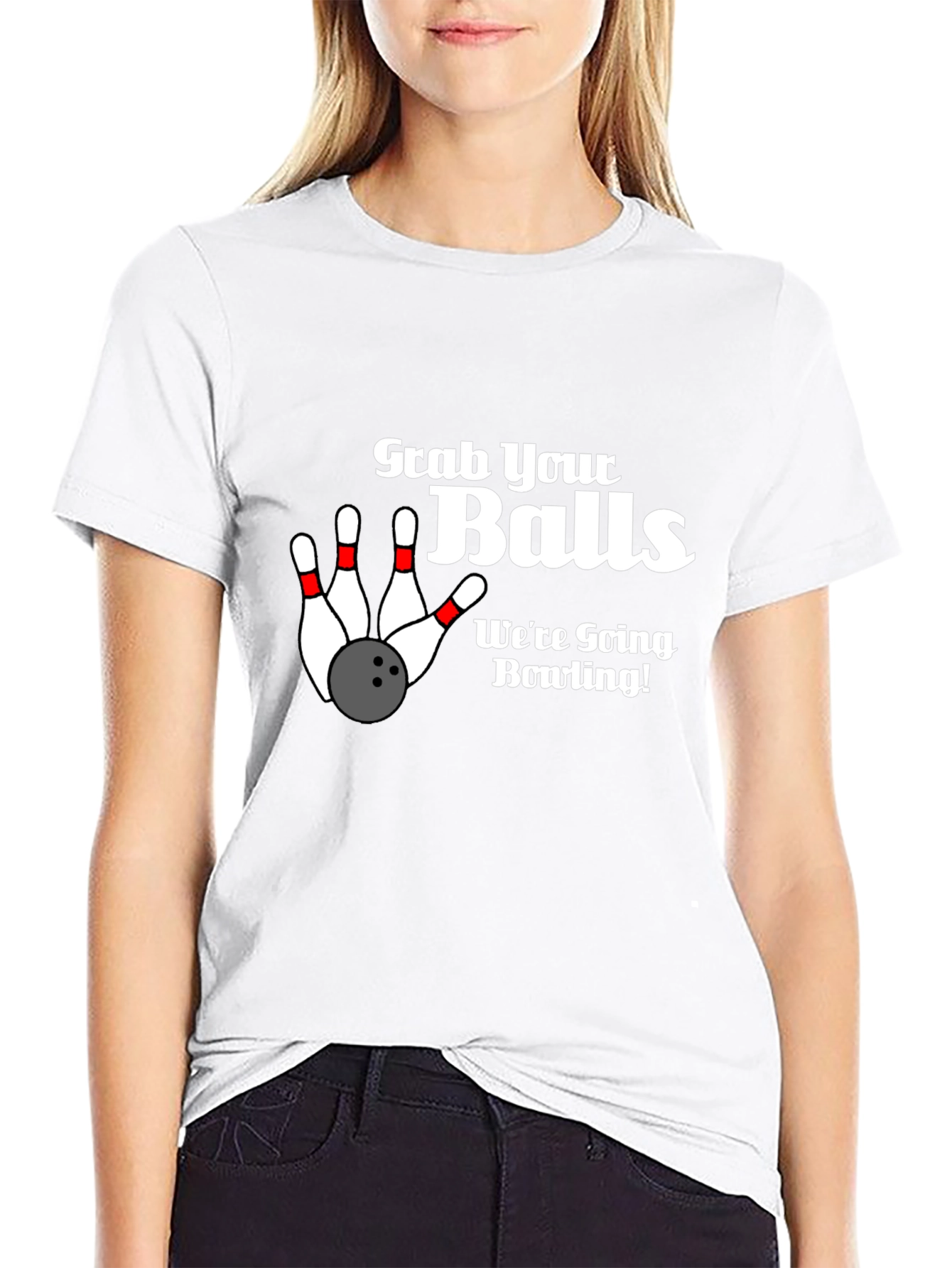 Grab Your Balls Bowling Graphic T-Shirt