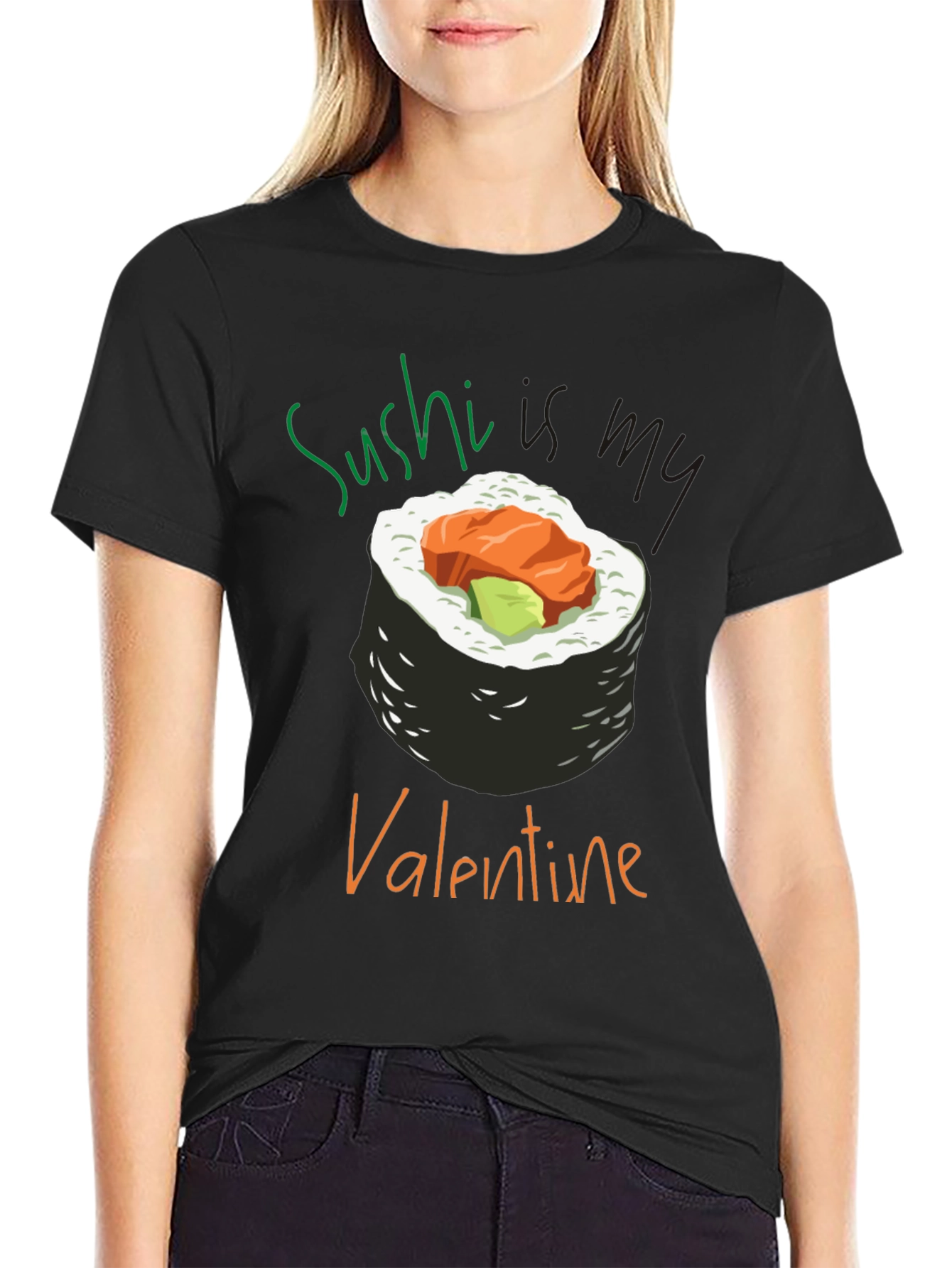 Sushi is My Valentine T-Shirt - Unique Graphic Tee