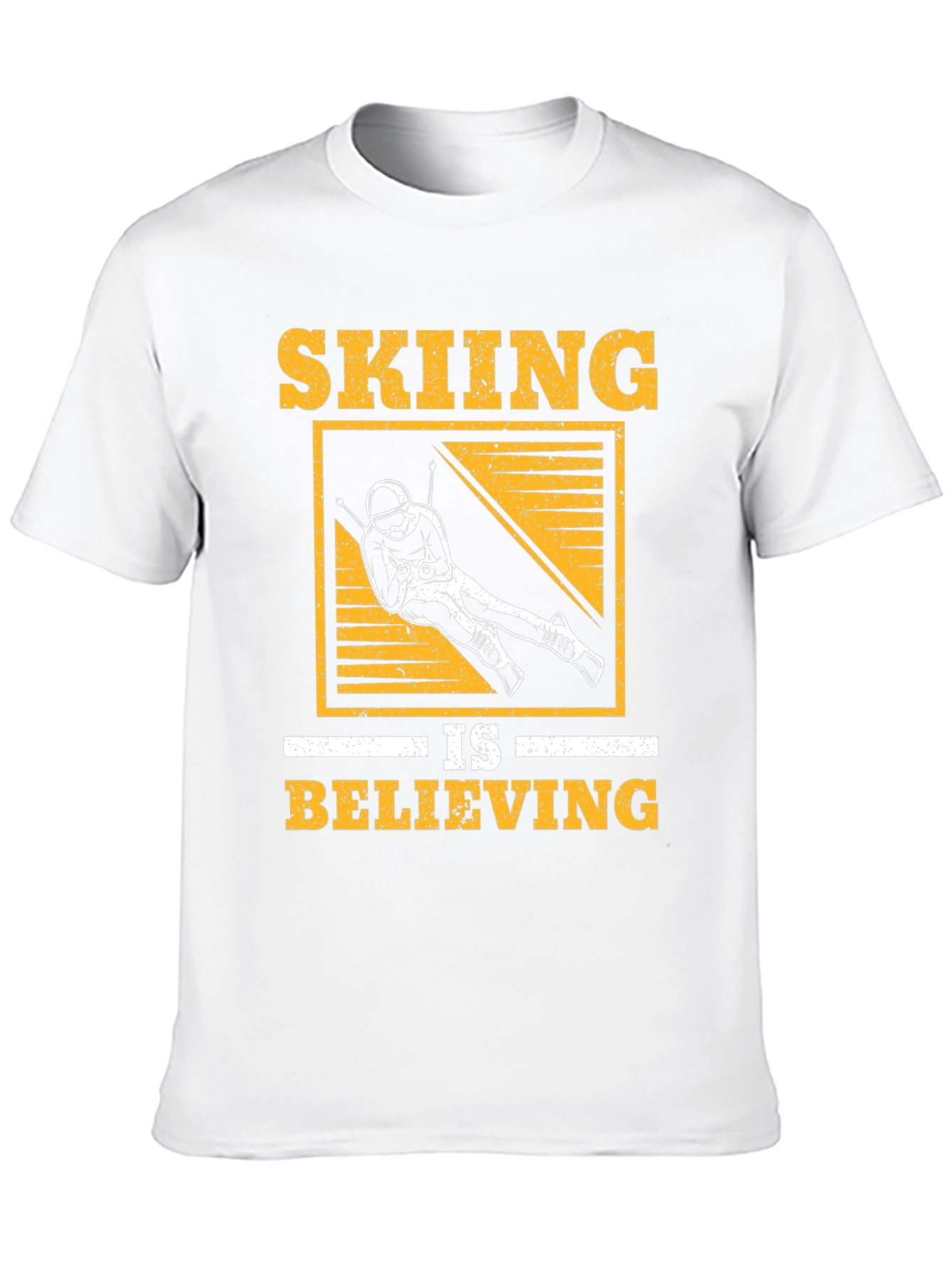 Skiing Is Believing Graphic Tee - Black
