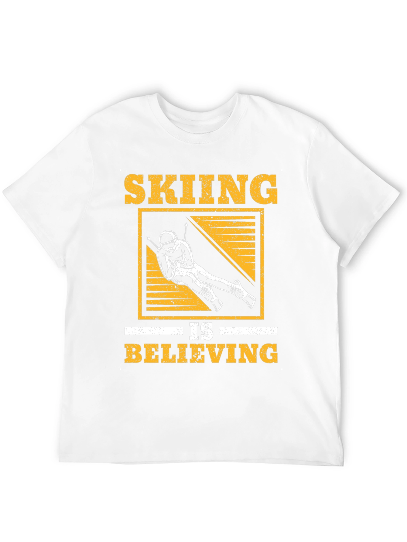 Skiing Is Believing Graphic Tee - Black