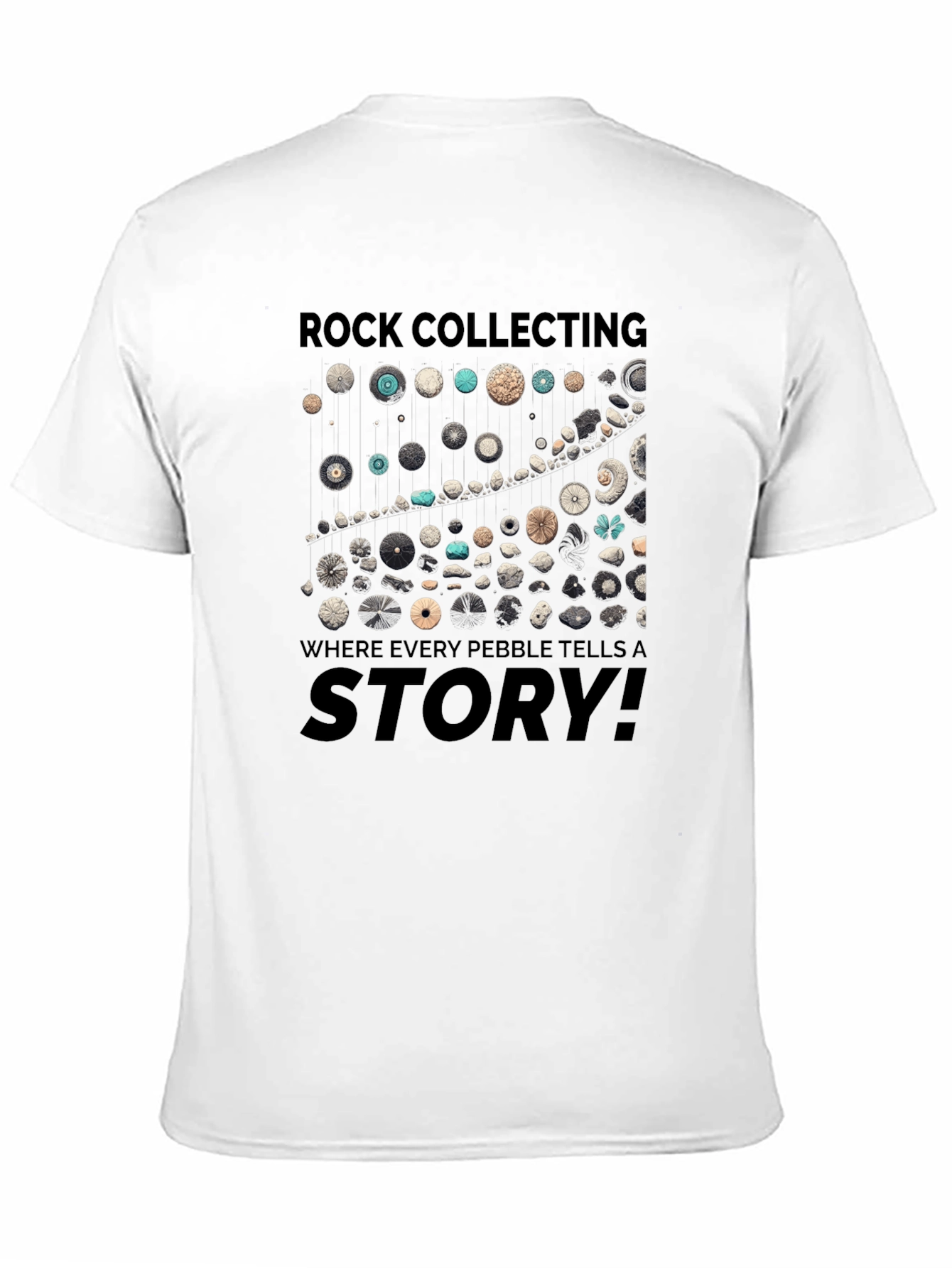 Rock Collecting Story Graphic Tee - Black