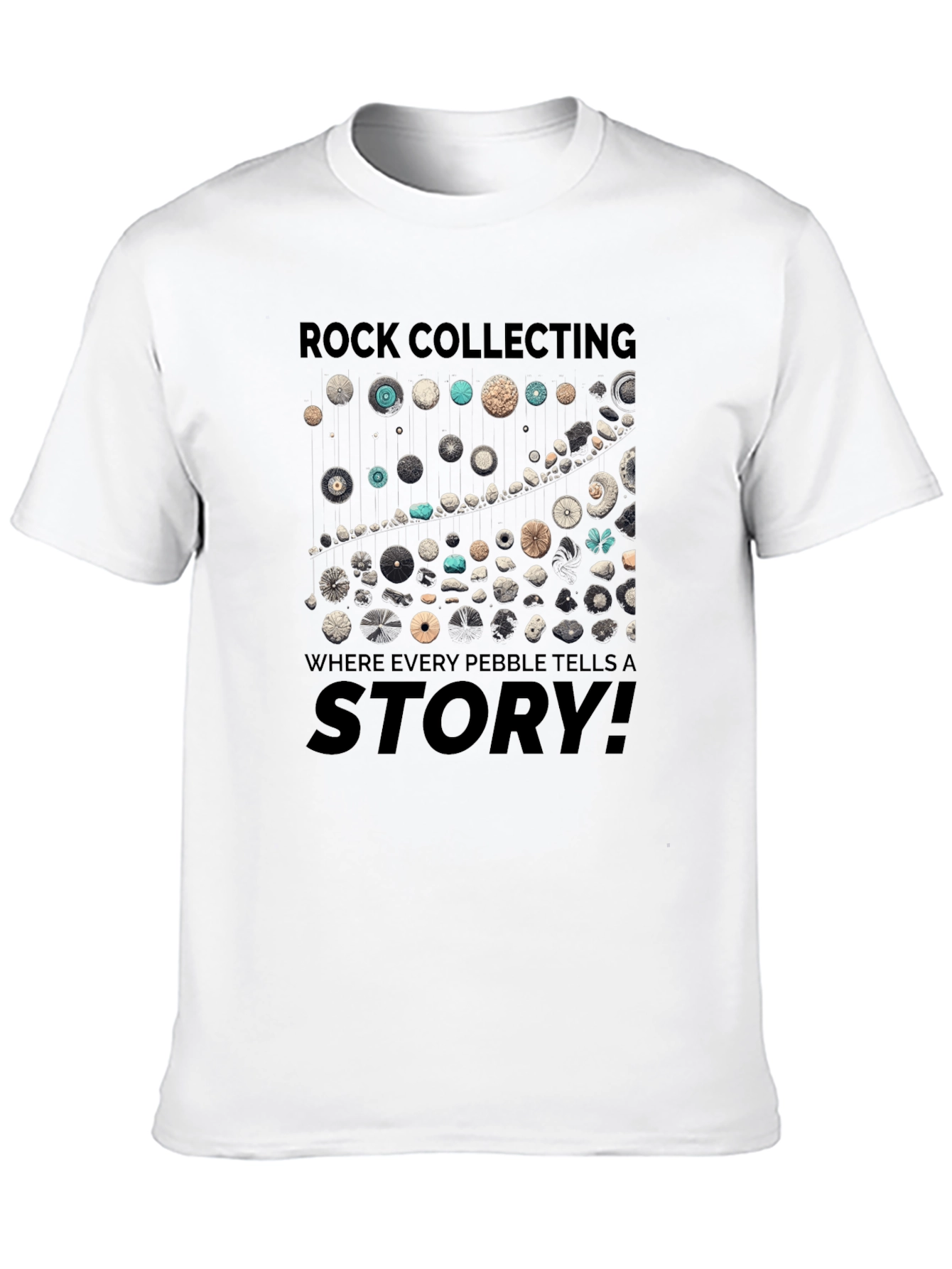 Rock Collecting Story Graphic Tee - Black