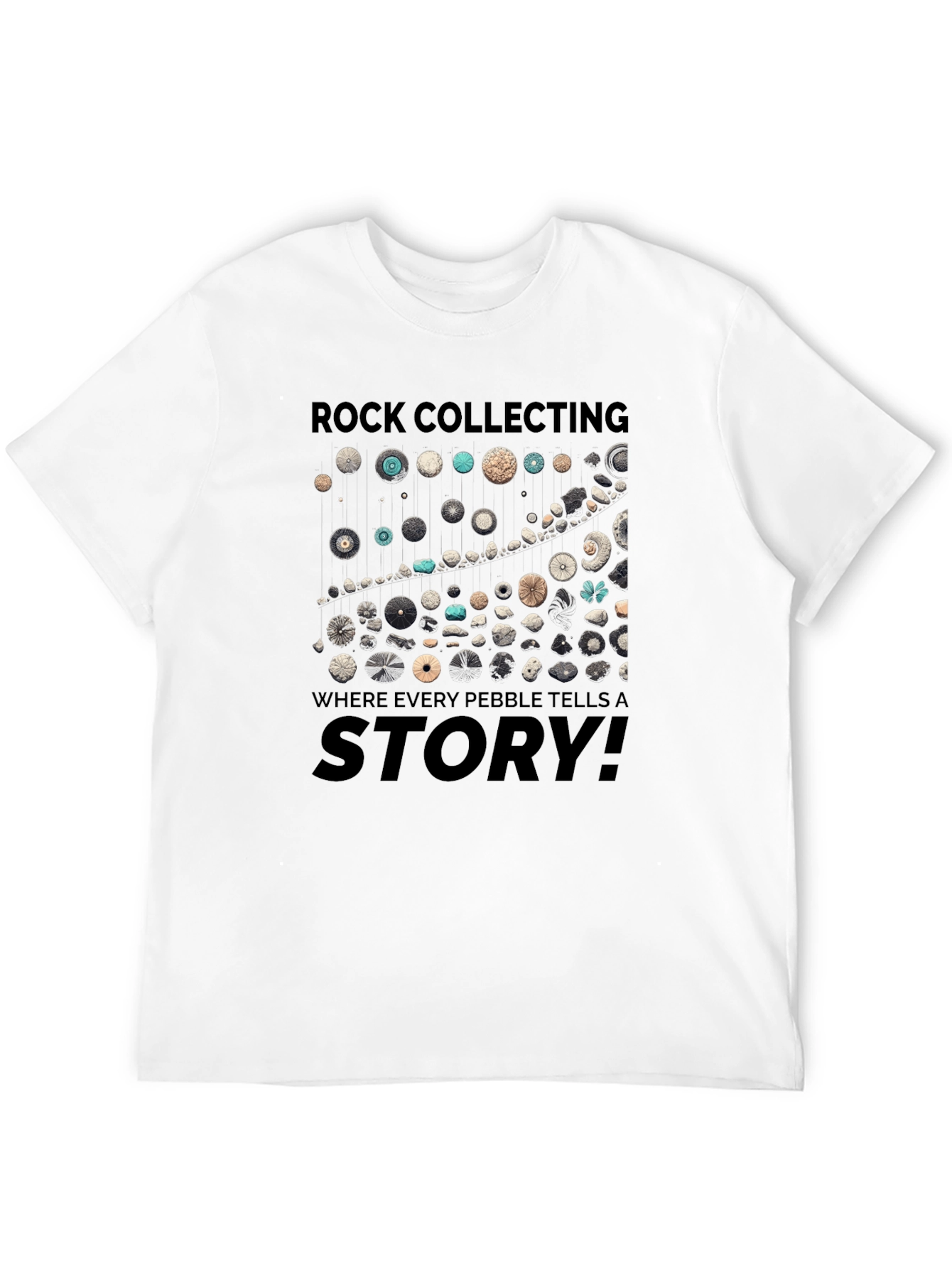 Rock Collecting Story Graphic Tee - Black