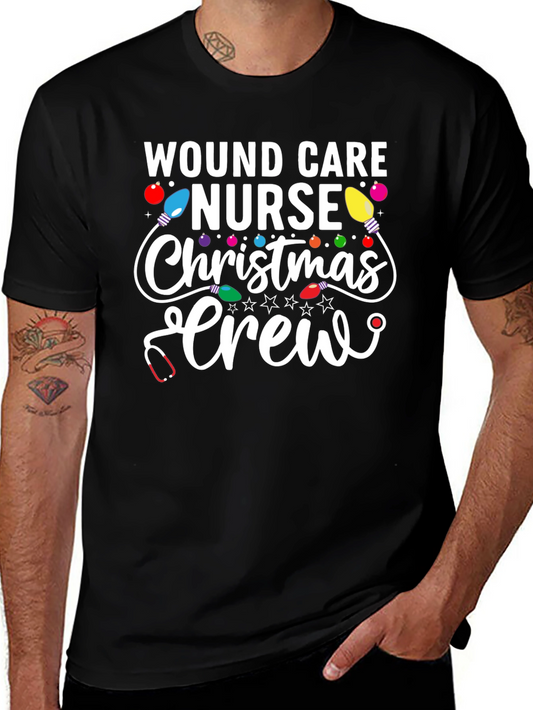 Wound Care Nurse Christmas Crew T-Shirt