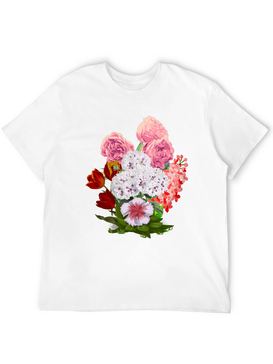 Floral Print Black T-Shirt