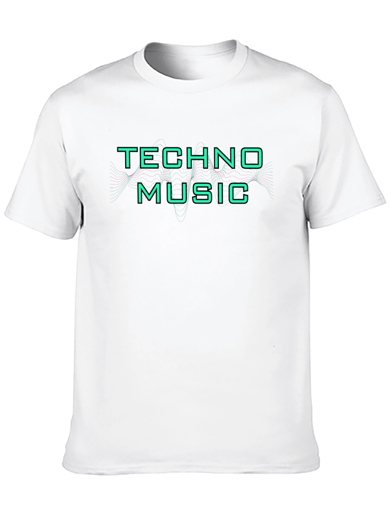 Techno Music Graphic Tee - Black Cotton T-Shirt