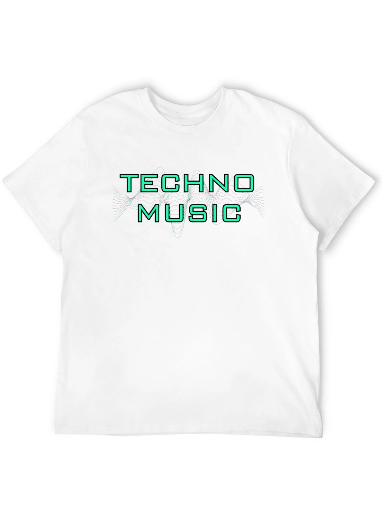 Techno Music Graphic Tee - Black Cotton T-Shirt