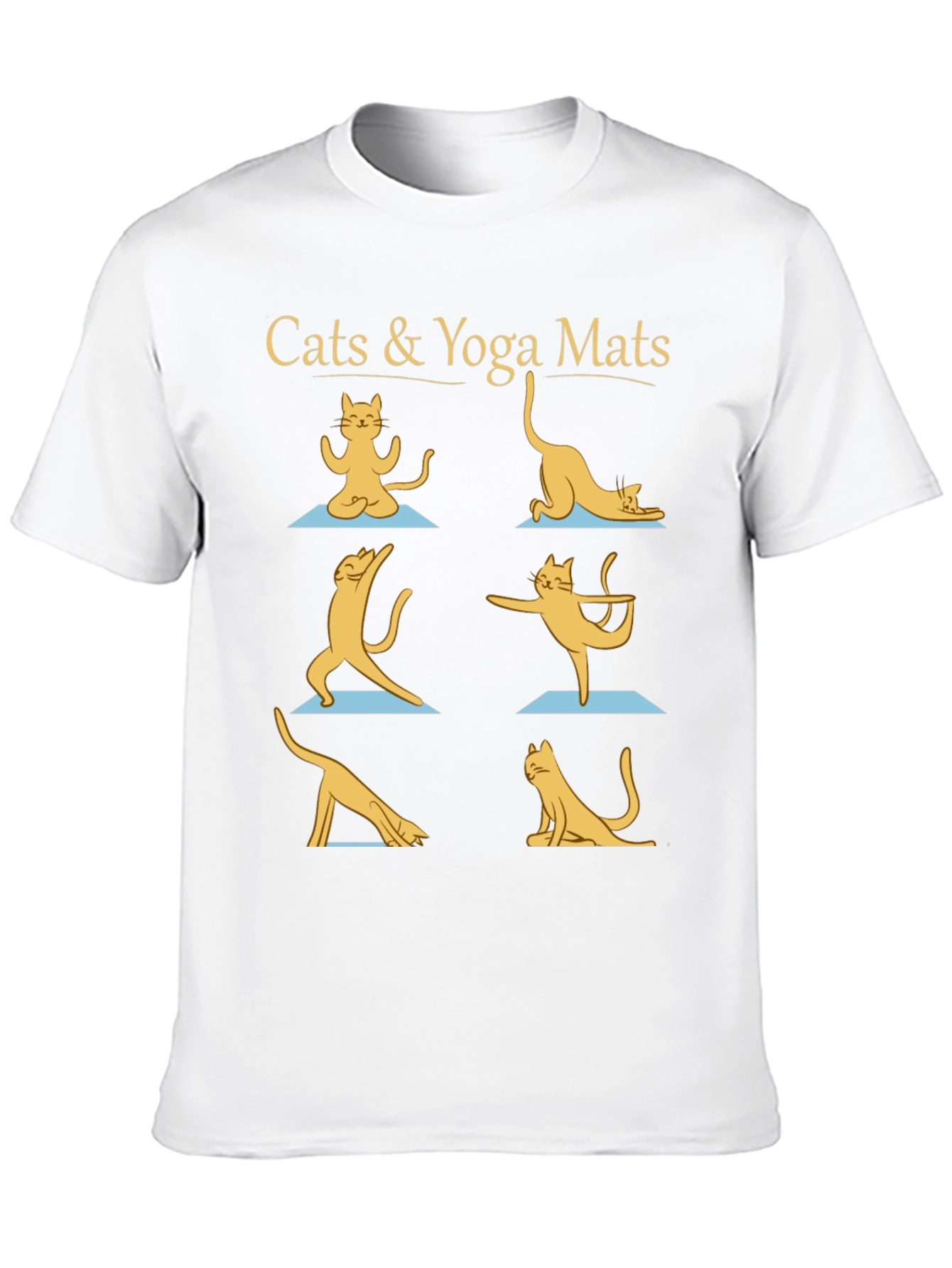 Cats & Yoga Mats Graphic Tee - Black