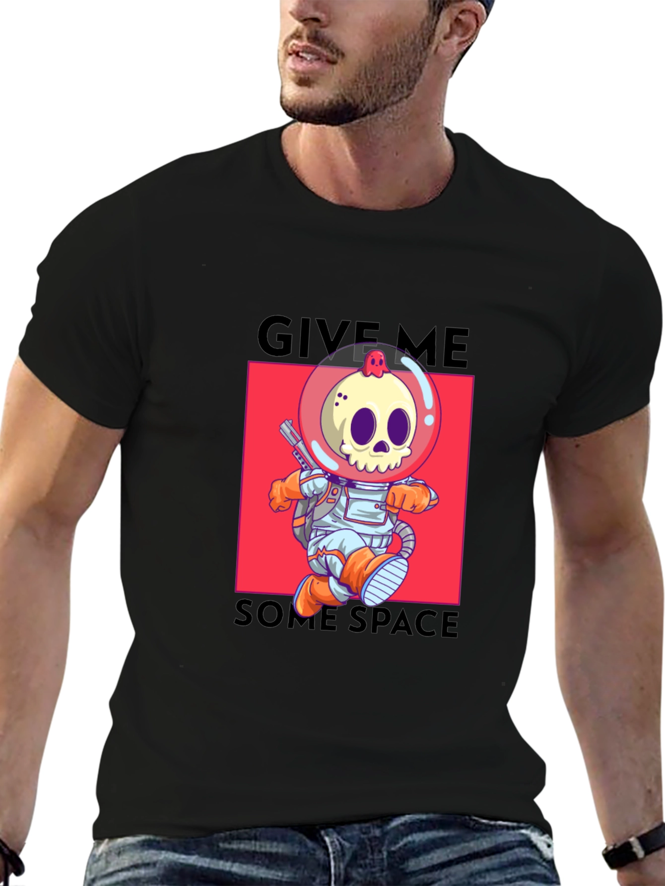 Give Me Some Space T-Shirt - Skull Astronaut