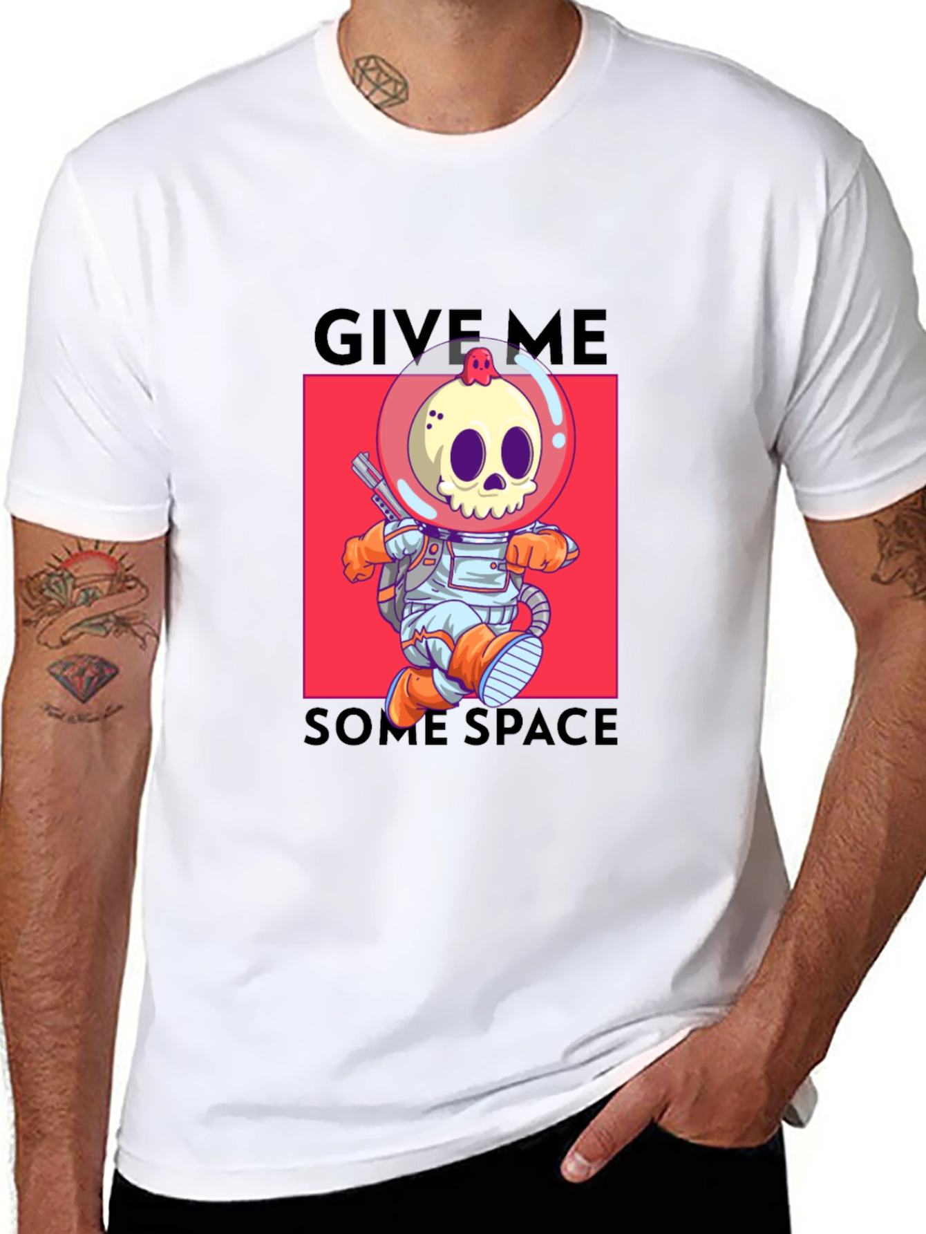 Give Me Some Space T-Shirt - Skull Astronaut